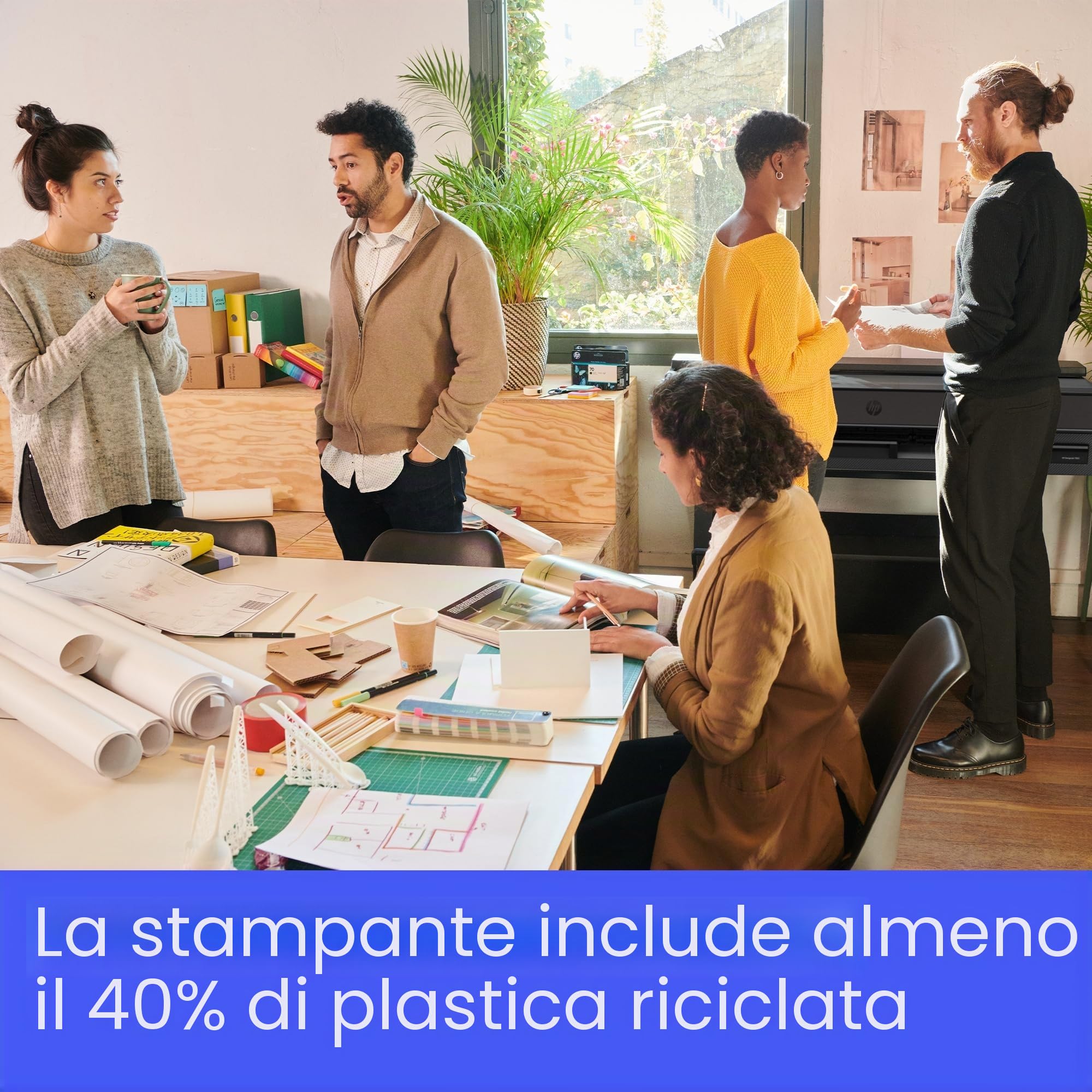 HP DesignJet T850 Stampante per Grandi Formati da 91 cm 2Y9H0A, Formati supportati da A4 ad A0, velocità 90 Pagine A0 all’Ora, Gigabit Ethernet, USB, Wi-Fi, Garanzia 2 Anni, Edizione 2025, Nero