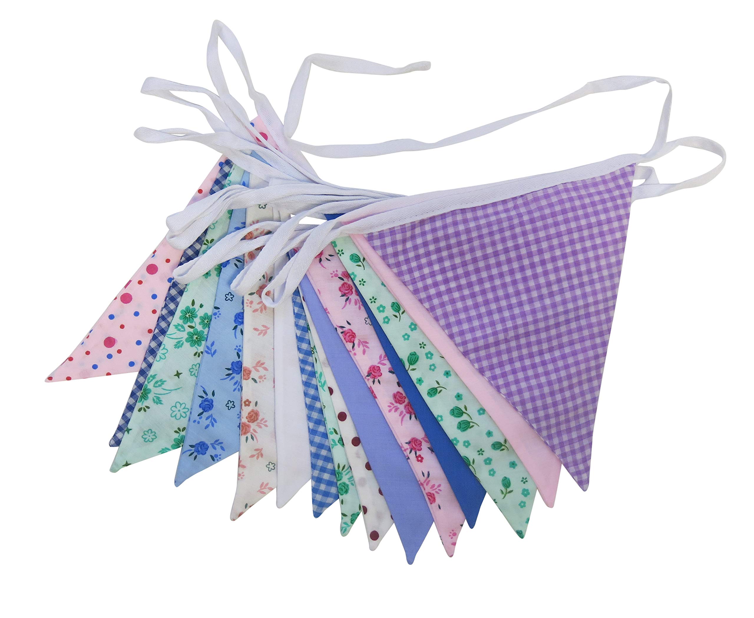 5m Floral Mix - Double Sided Fabric Bunting