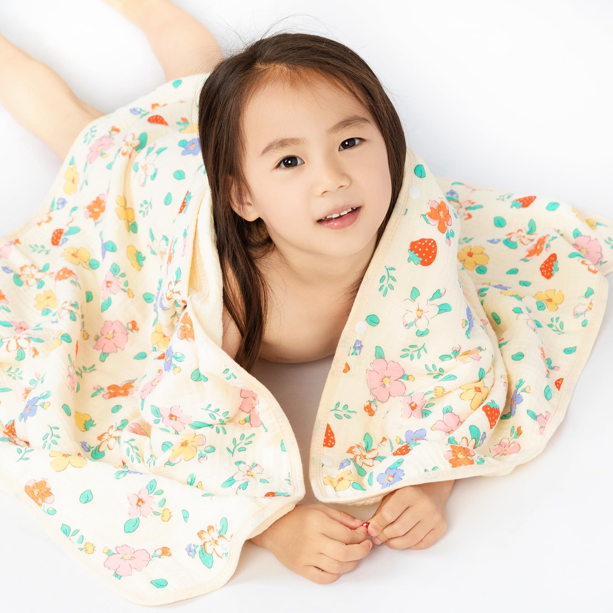Toalla con capucha de muselina hecha de algodón orgánico, toalla de baño de algodón de 6 capas, toallas de baño suaves para bebés pequeños, toallas con capucha para niñas, niños de 1 a 5 años