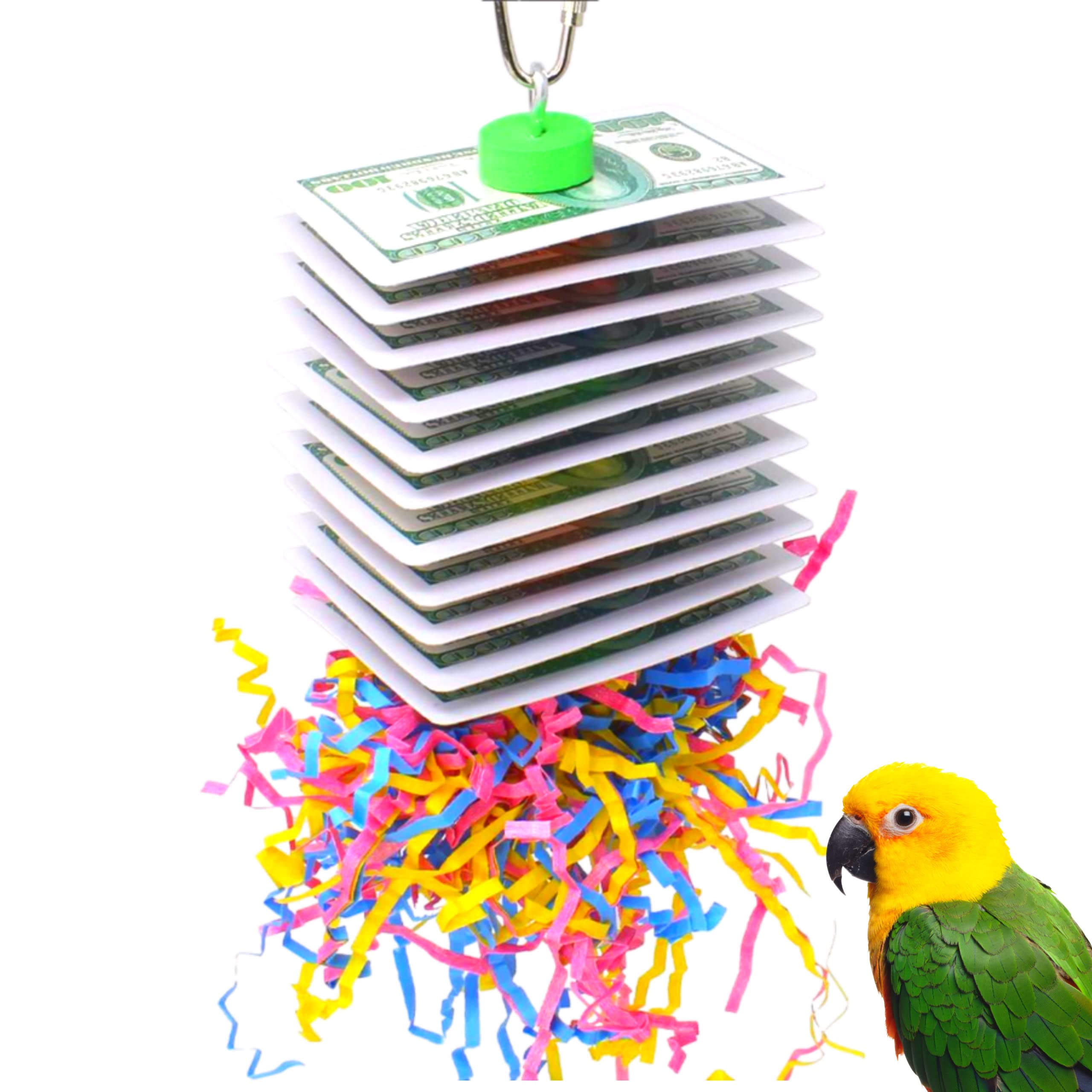 Bonka Bird Toys 1472 Pk2 Small Poker Shred Bird Toy Parrot cage Craft Cockatiel Parakeet Forage Shred Budgie Accessories Assorted chew Supplies
