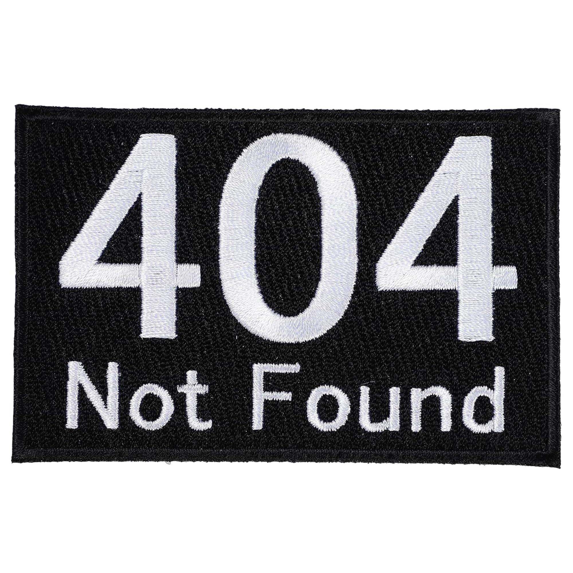 Amazon.co.jp: ベルクロワッペン マジックテープワッペン 刺繍 404 Not