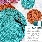 Lion Brand Yarn 24/7 Cotton, Lightweight for Knitting, Crocheting, and Crafts, 1 Pack, Eggplant