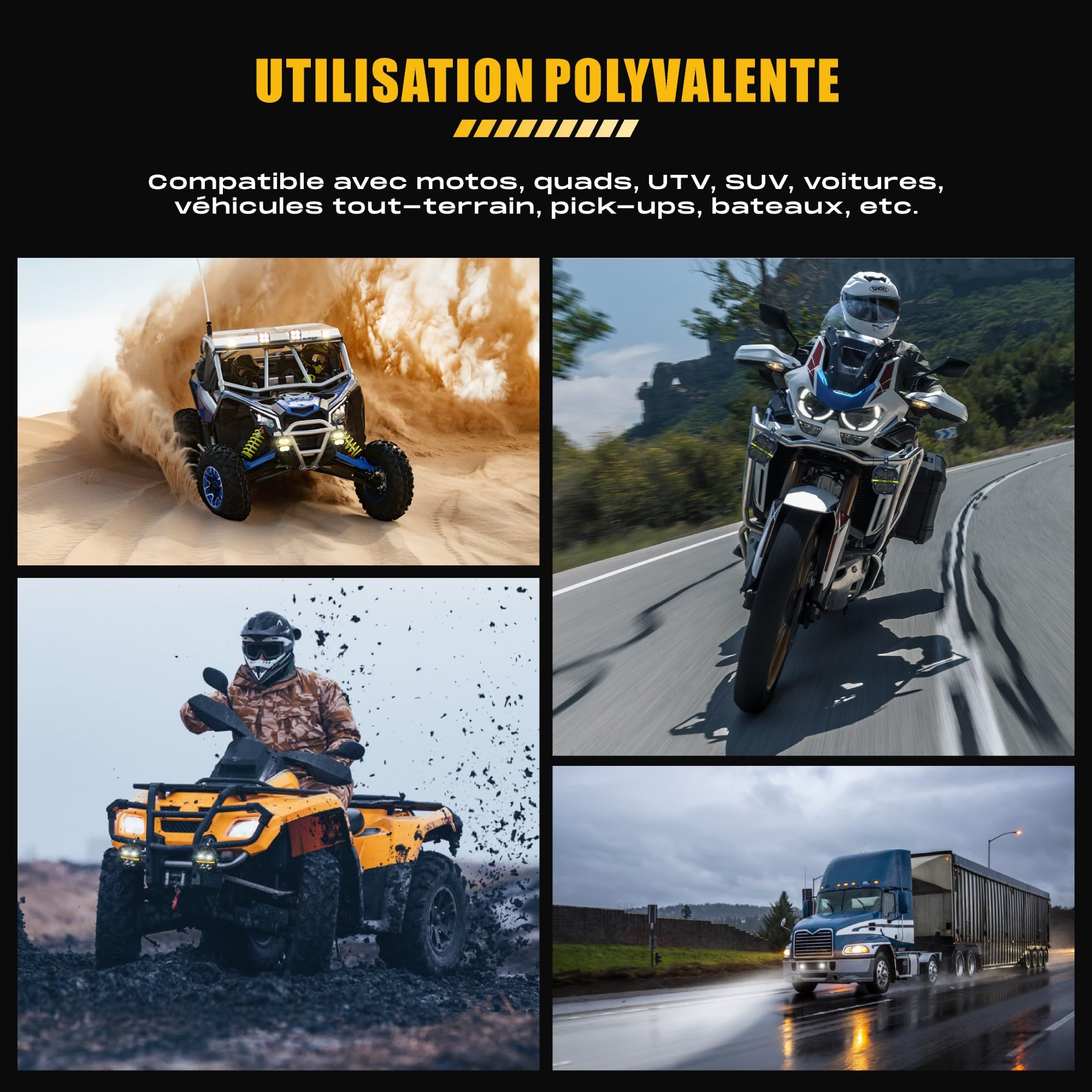 Future Eyes Z4 phare additionnel moto led feux auxiliaire moto homologué