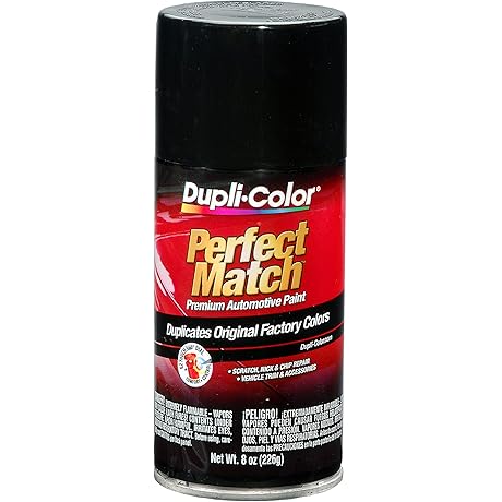Dupli-Color EBUN01007 Perfect Match Spray Paint, Universal Black, 8 oz.