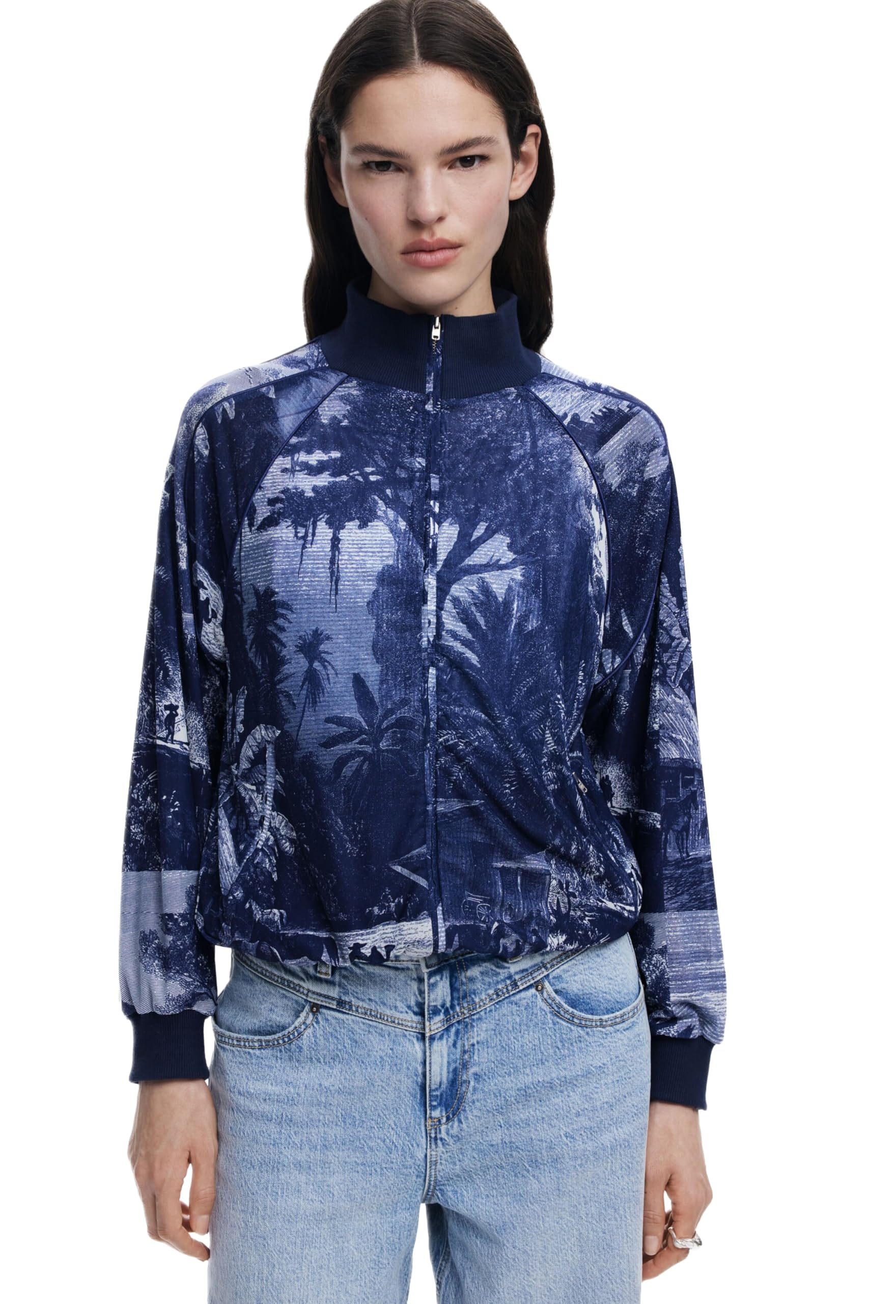 Desigual Litography Sweater designed by Mr. Christian Lacroix 25SWSK42 Blue
