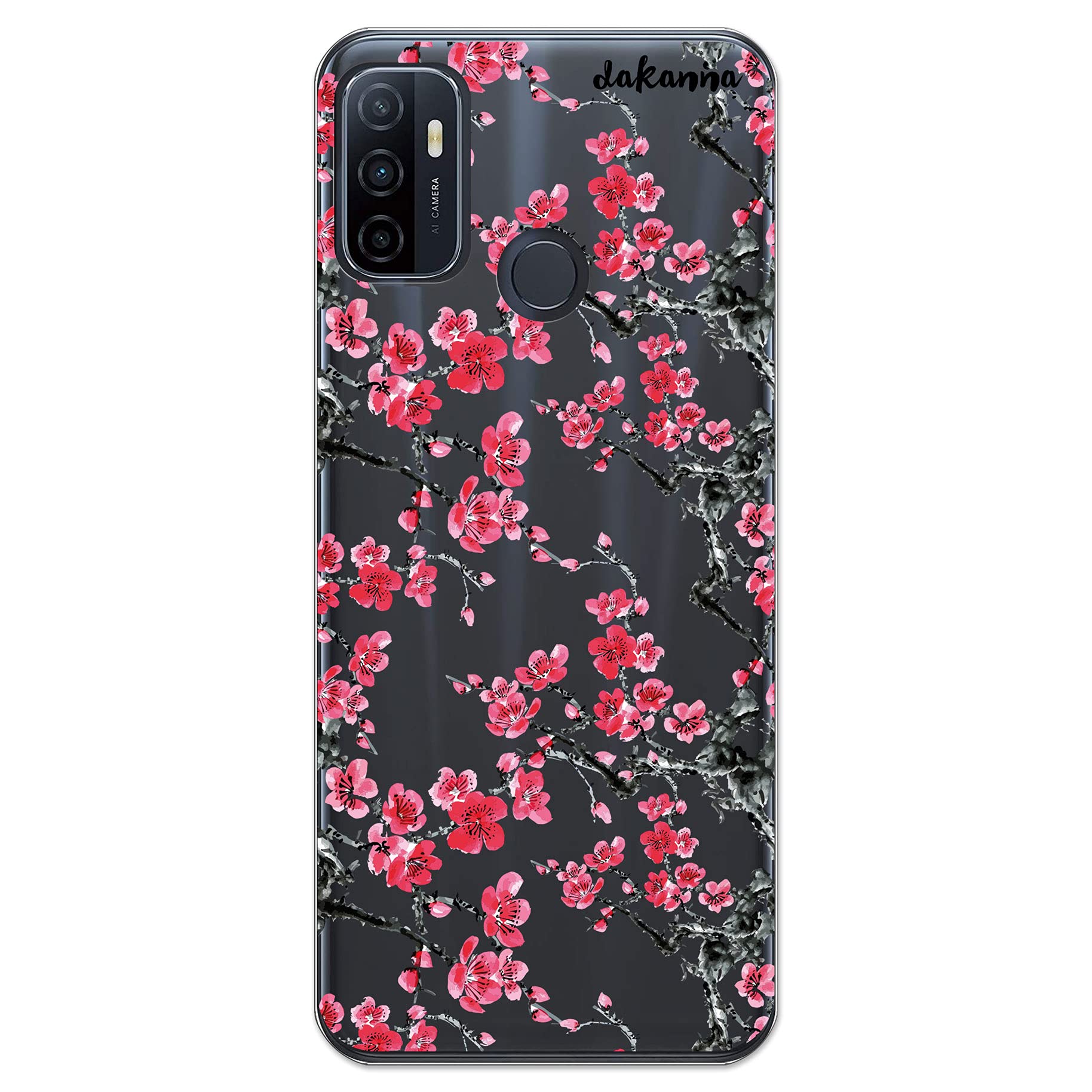 Custodia TPU Per Oppo A53 2020 E A53S - Flessibile Trasparente Con Stampa Dinosauro Raptor, Cover Morbida Antigraffio - 2