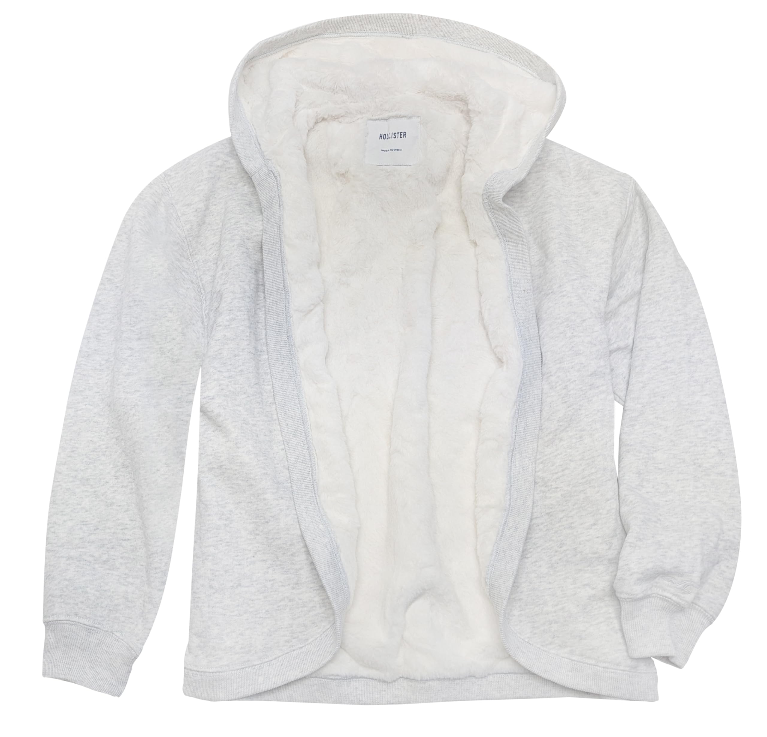Hollister Women's Minky Soft Faux Fur-Lined No-Close Fleece Cardigan HOW-11