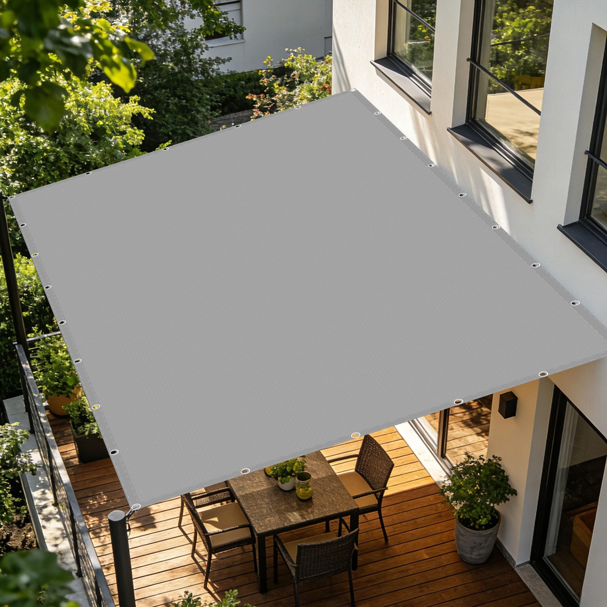 Filet ombrages multi couleur 160x350 pour résoudre le manque d'ombre sur une terrasse exposée
