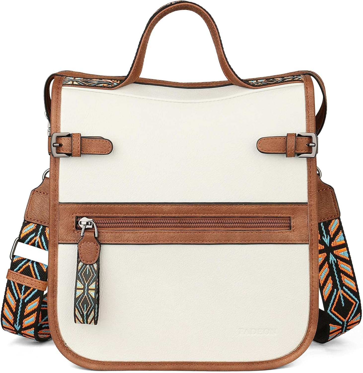 FADEON Crossbody Bags Purses for Women Designer Cross Body Shoulder Bag Purse PU Leather Top Handle Handbag Wide Strap - Image 9