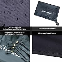 Vista 2 de Clostnature Huella de Tienda de Campaña - Lona Impermeable para Camping, Protector de Suelo de Tienda Resistente, Alfombrilla Ultraligera