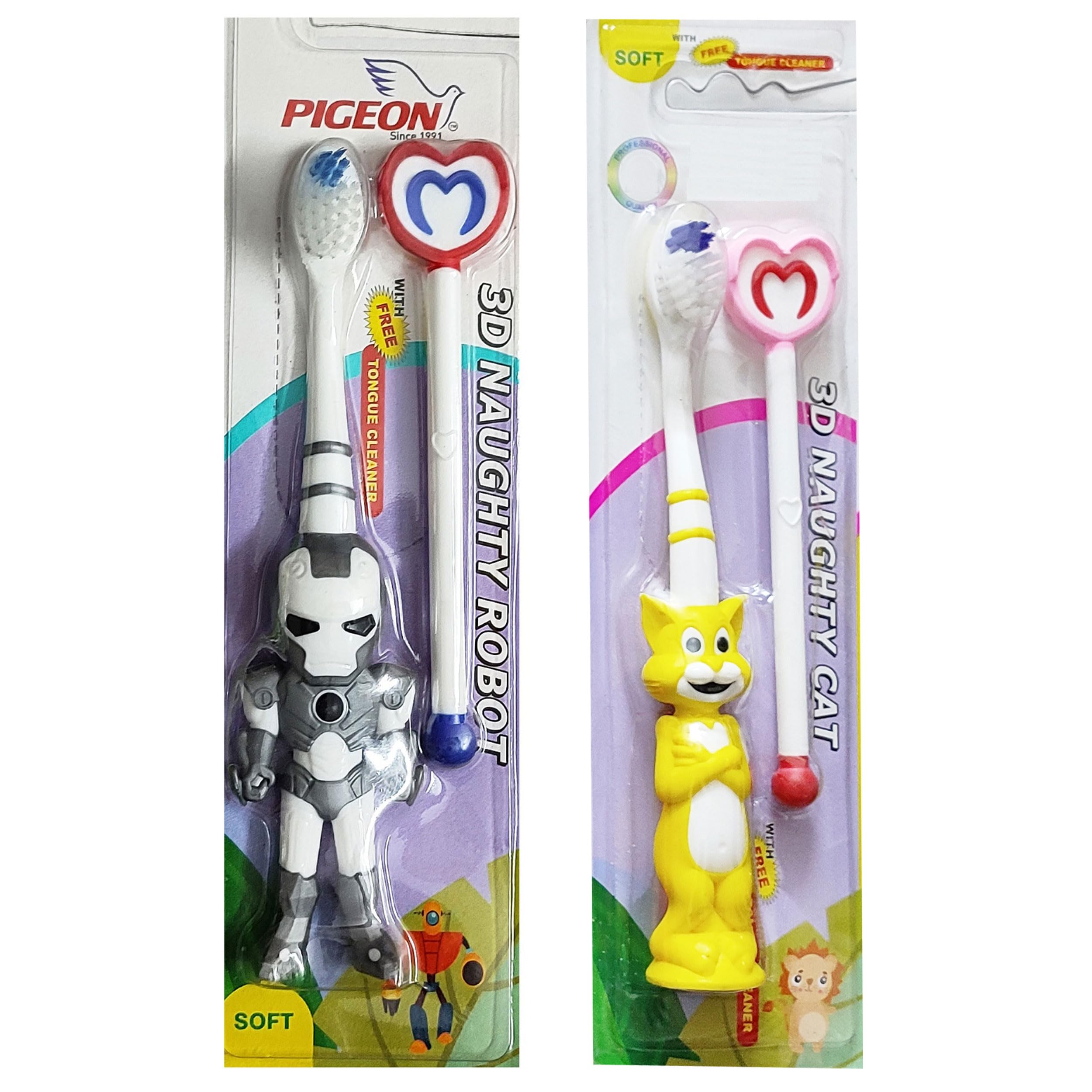 Yunicorn Max Robot & Tom Kids Toothbrush- Pack 2 -(Colour may vary)-image-25