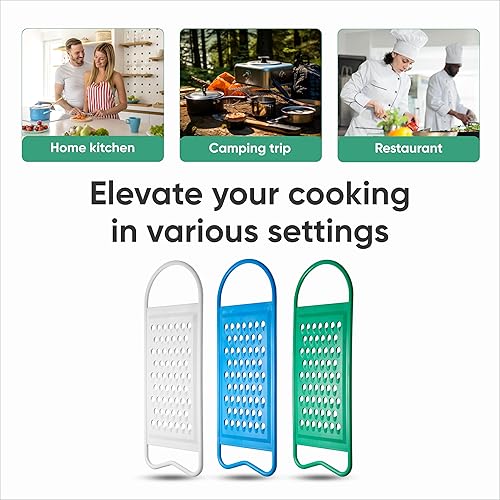 Miniatura 5 de Ralladores para cocina  Trituradora de cocina con mango  Rallador de mano plano  Ralladores de plástico, peladores y rebanadores para papas,