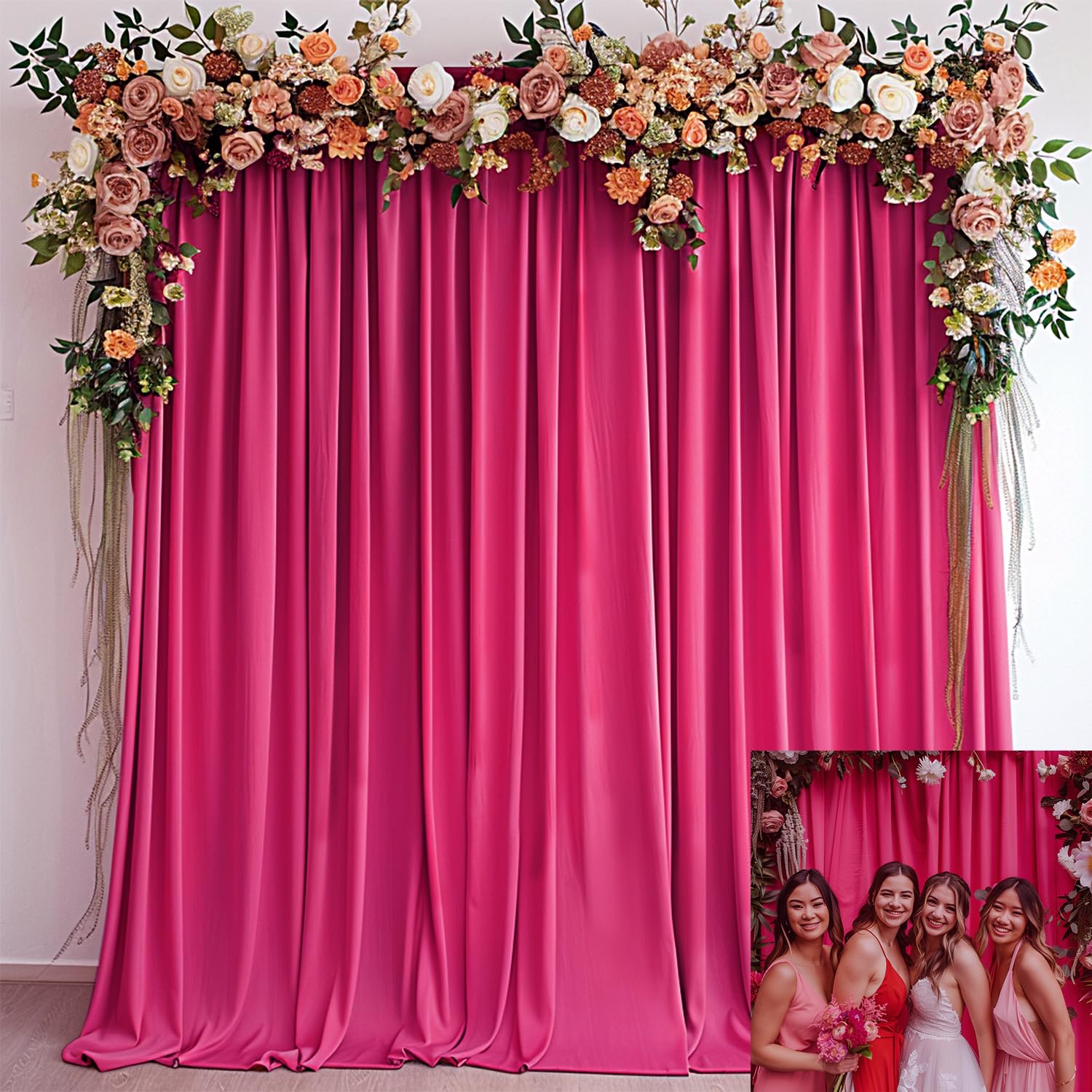 TOAOFY Grey Backdrop Curtains Grey Drapes for Backdrop Event Drape Background Wedding Ceremony Party Birthday Supplies 10x12FT TAYNSDJ147