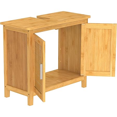 EISL BMBA02WTU Waschbeckenunterschrank Bambus, Badunterschrank 60cm