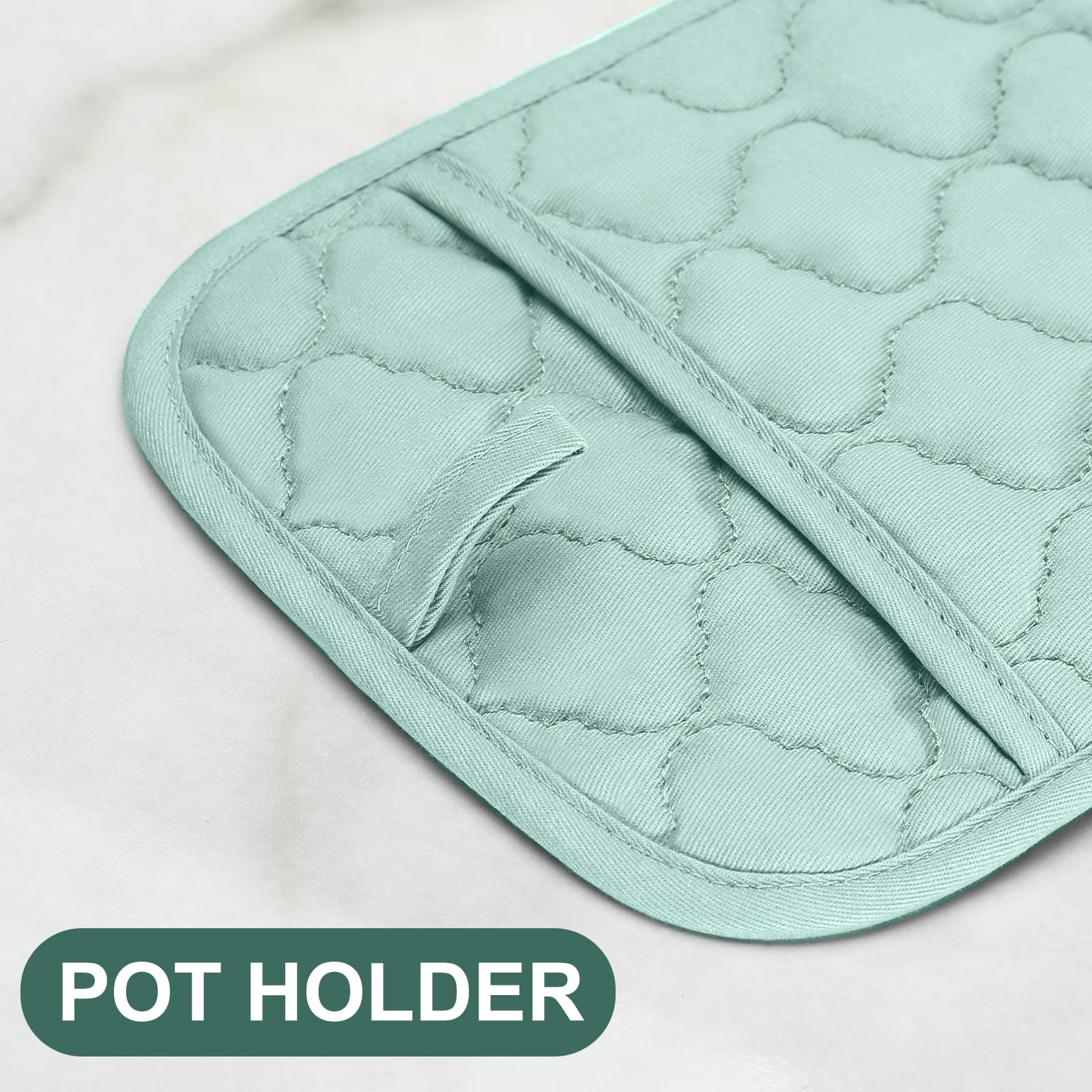 Juego de manoplas de horno para ollas, toallas de cocina y paños de cocina, guantes de cocina, paños de cocina, resistentes al calor a 500 grados, con superficie de silicona antideslizante para