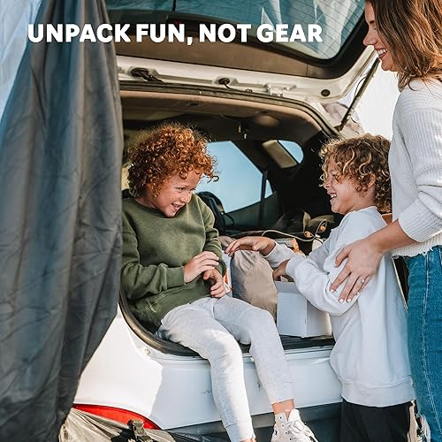 Miniatura 2 de Napier Sportz Hatchback y pequeña tienda de campaña CUV de 8 x 8 pies, impermeable, con toldo para 4 personas, color azulgris