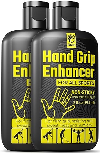 EAGLES Dry Hand 1, 2 or 3 Pack Grip Solution, Non-Sticky Grip Enhancer, Anti-Slip Solution for Pole Dancing, Sweaty Hands, Dry Grip for Football Tennis Weightlifting Golf Pickleball - 2 Pack