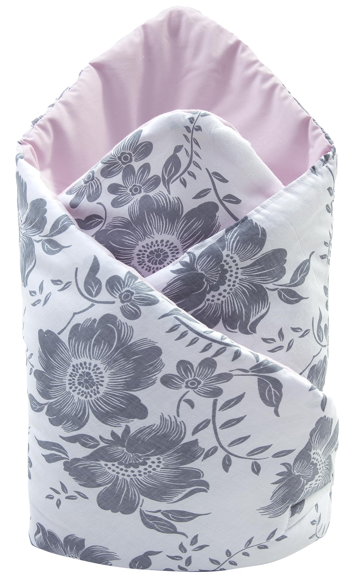 Medi Partners Swaddling Blanket Pillow 100% Cotton 75x75cm Sleeping Bag Double Sided Soft All Year Round Multifunctional Anti-Allergic Babies (Berry)
