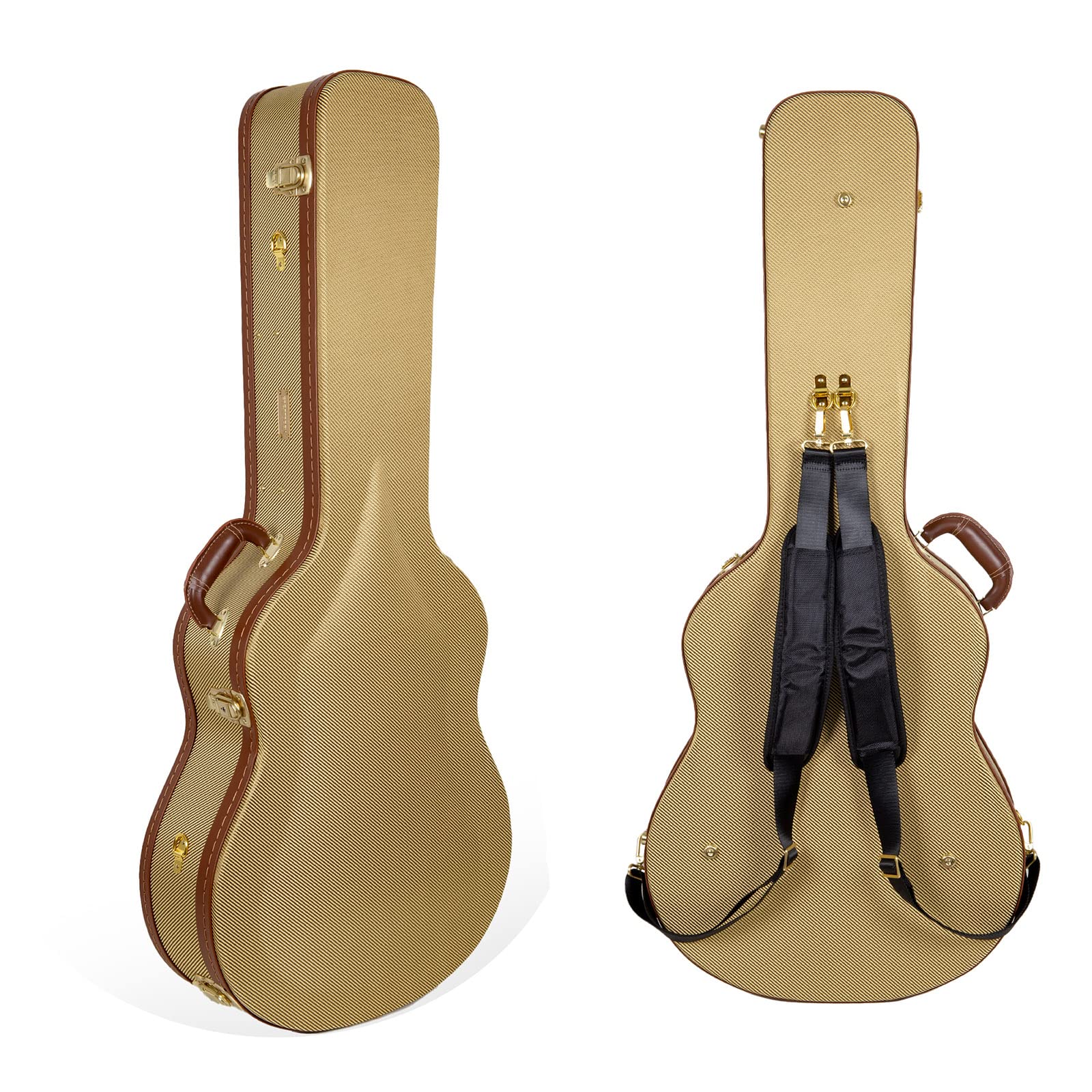 Crossrock Wood Case For Jumbo Acoustic Guitars