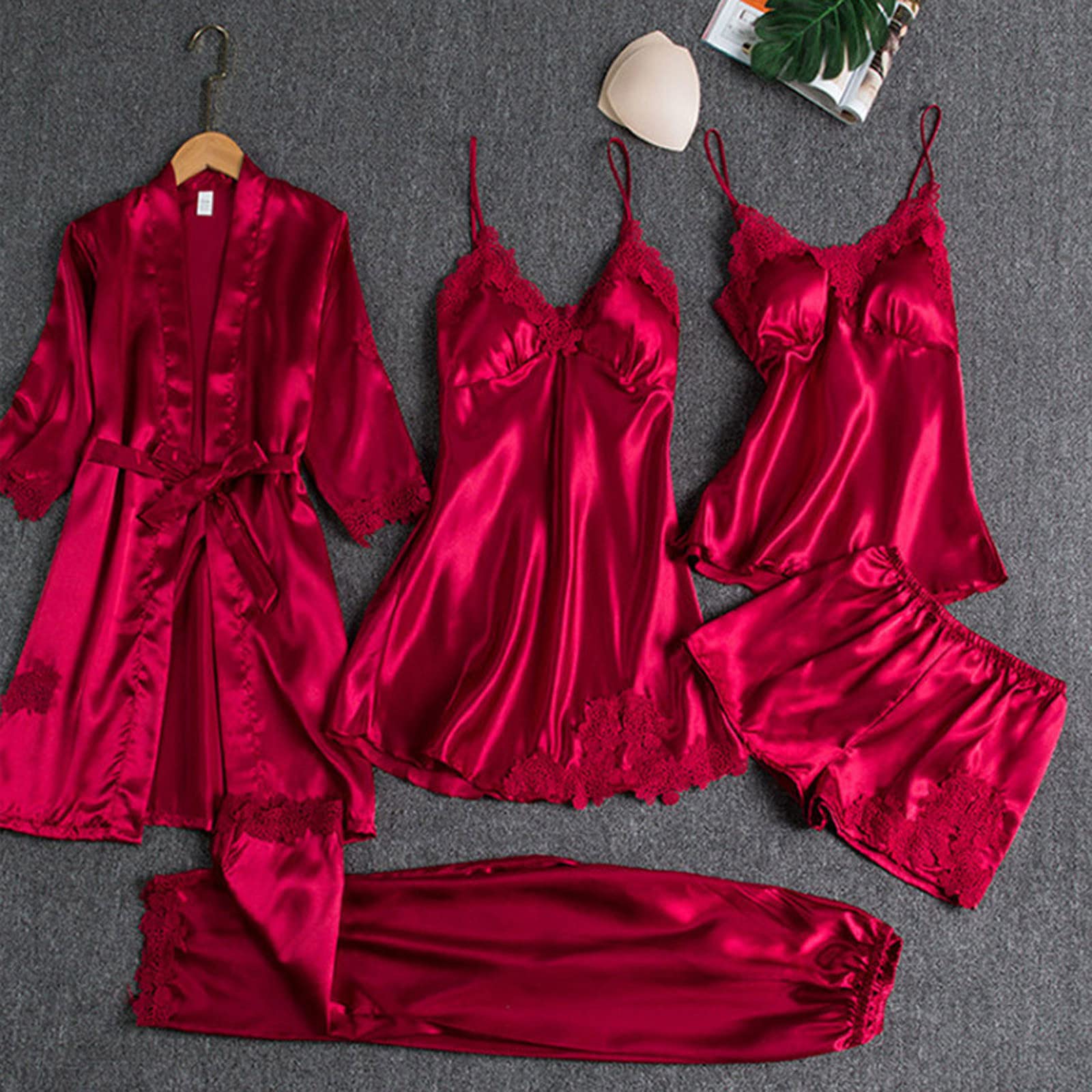 Dessous Damen Sexy Unterwäsche XXXL Lingerie Negligee 3 TGL Minirock Spitze BH und G String Sexy Kleid Damen Dessous Body Damenunterwäsche Sets für Gr 54