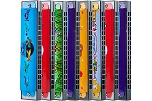 12 Pieces Kids Harmonica Toys, Cartoon Musical Instrument for Party Favor, Beginners, Educational Toys