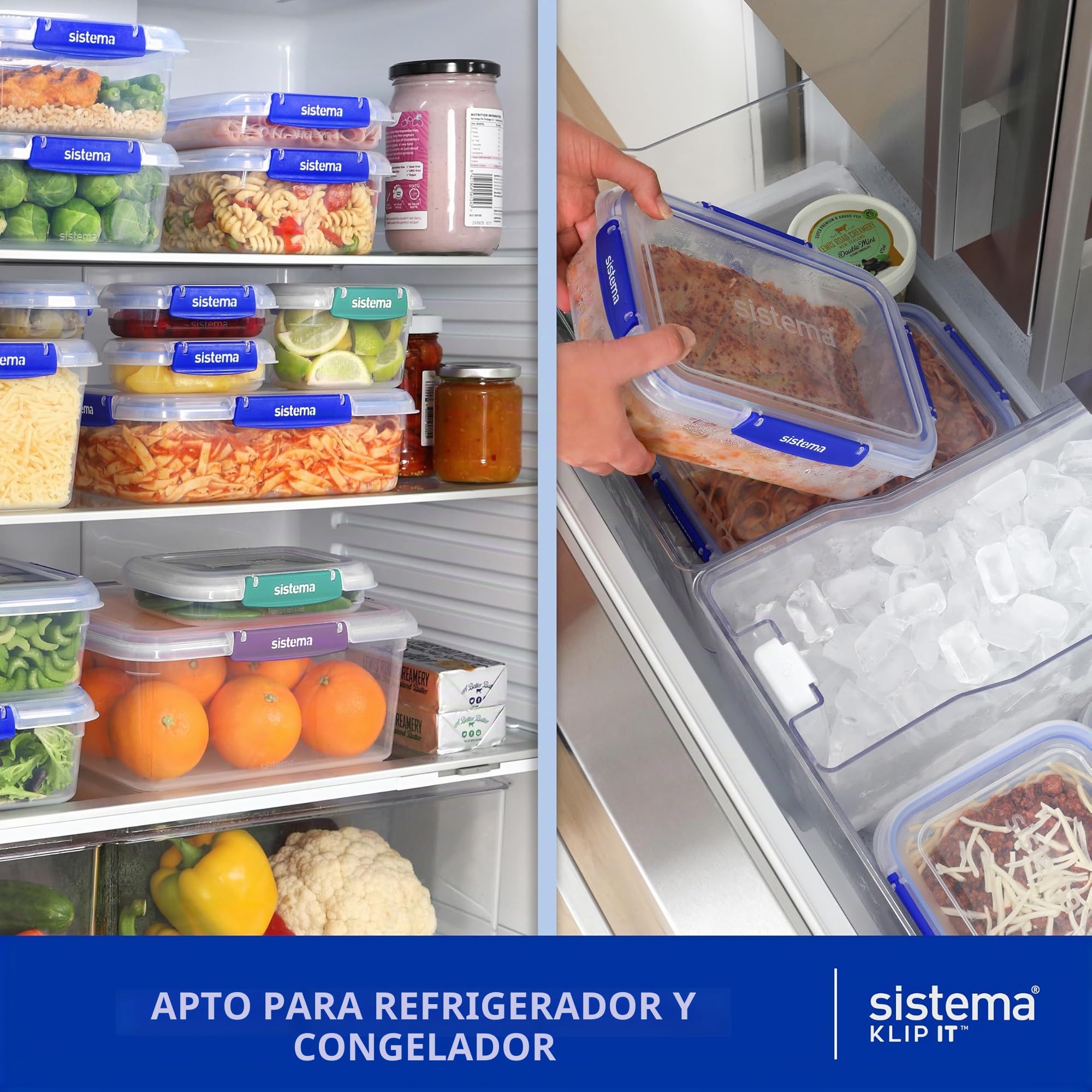 Recipientes para conservar alimentos Sistema | recipientes con tapa para preparar comidasfiambrerastáperes pequeños y más | Apilables y herméticos | Sin BPA | 20 unidades