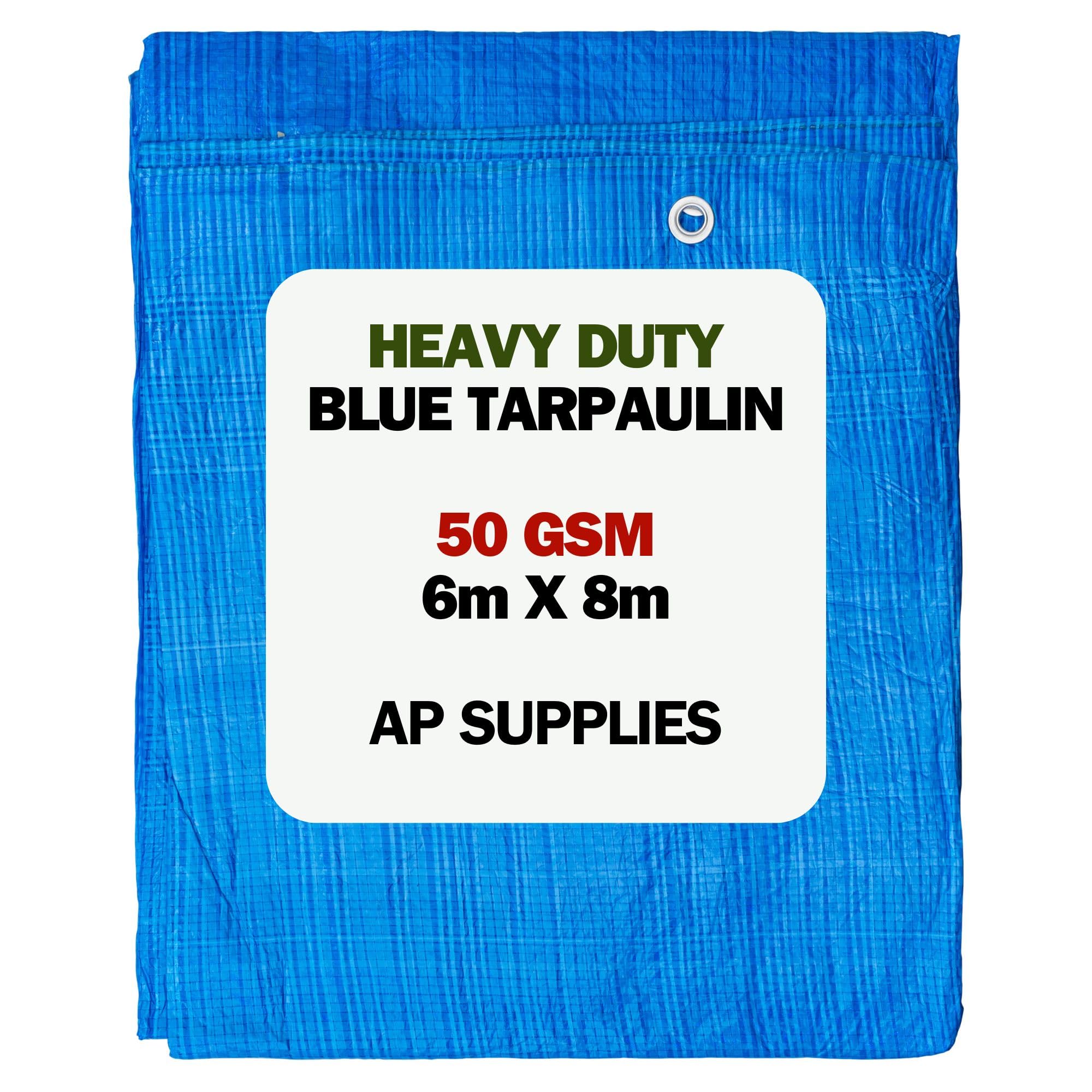 AP Supplies Blue S-Grade Tarpaulin 6M X 8M from B&Q