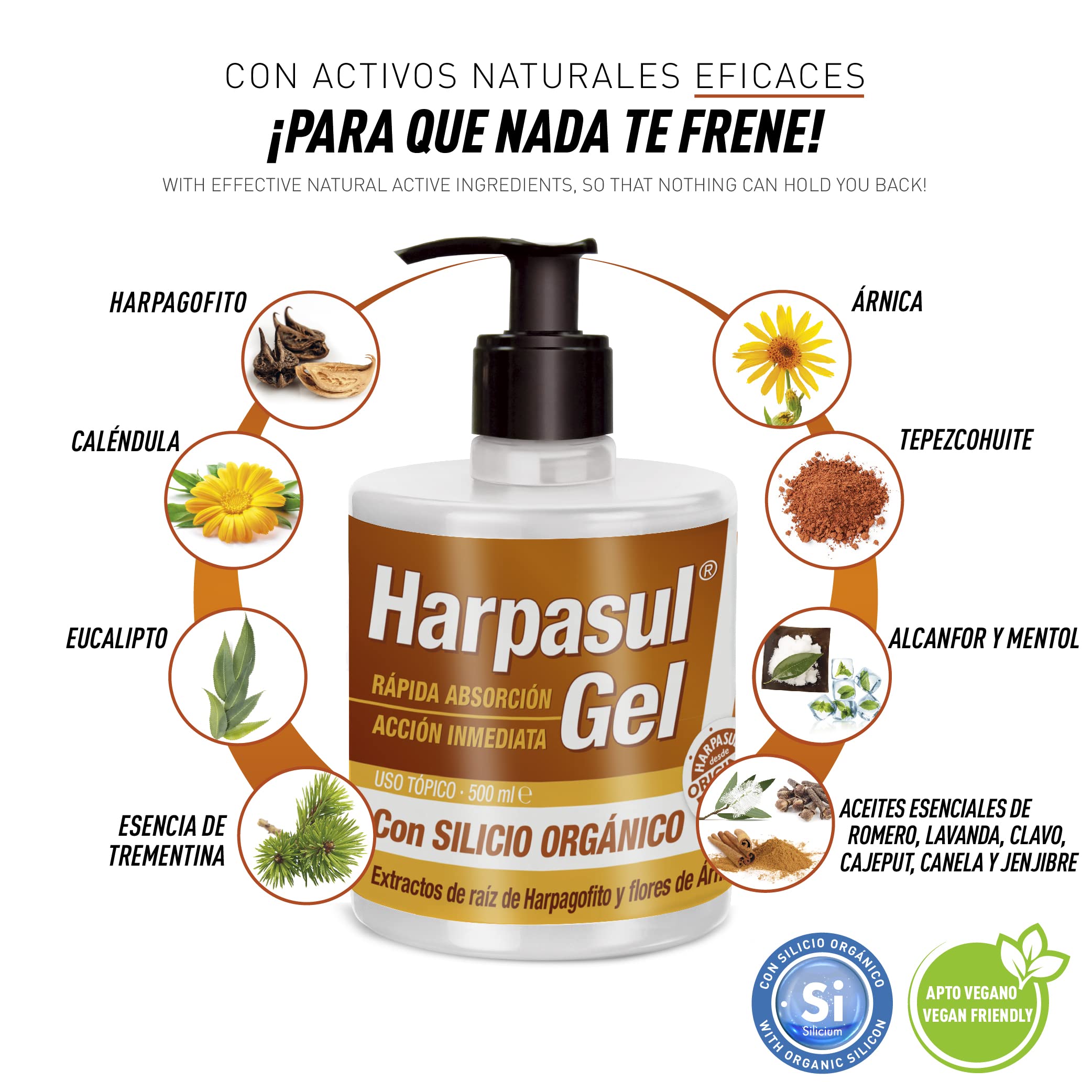 Harpasul® Gel Con Silicio Órganico - Natysal - 500 ml.