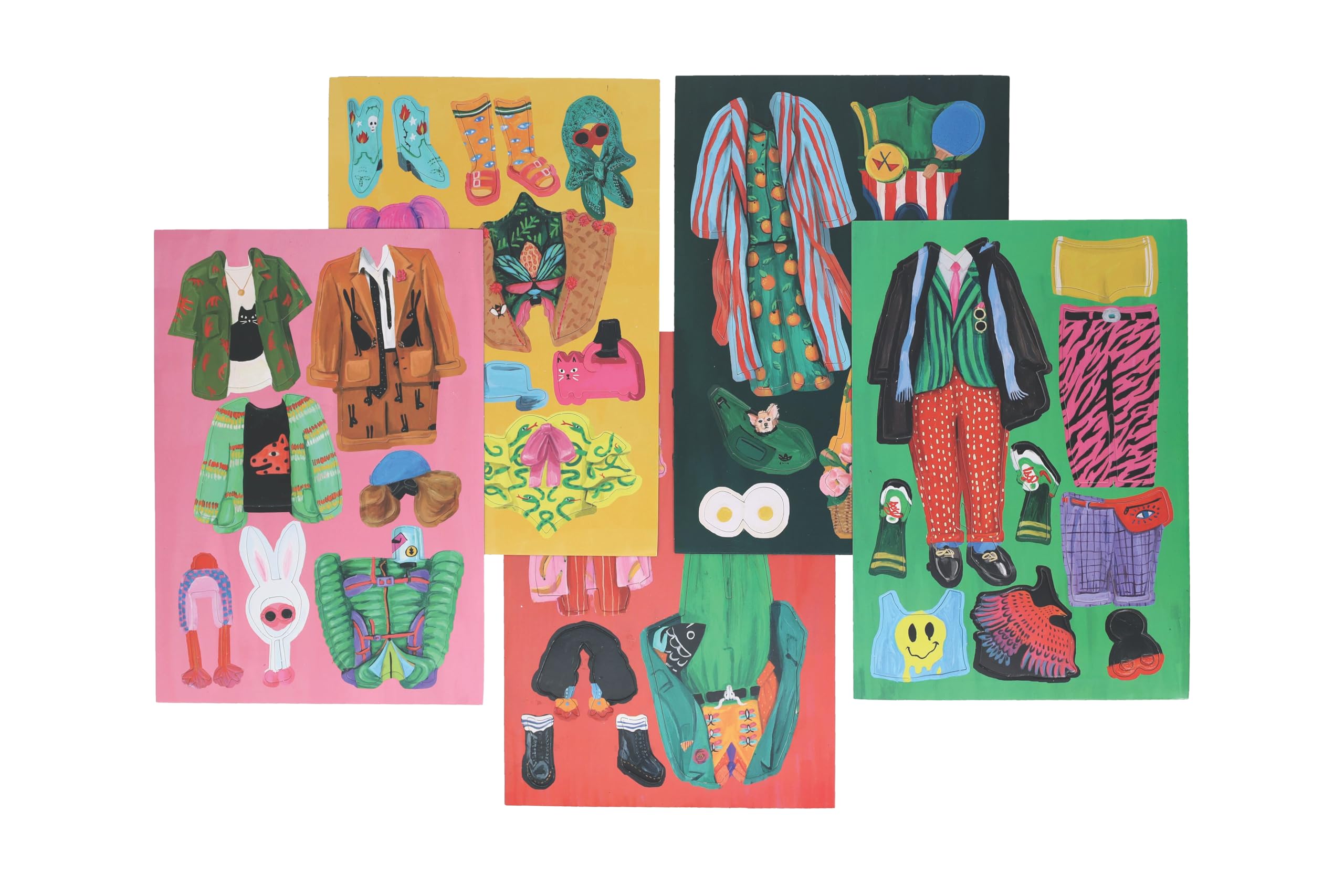 Chronicle Books Fearless Fashion Magnetic Dolls | Mix-N-Match Set | 4 Dolls, 50 Pieces, Thousands of Combinations