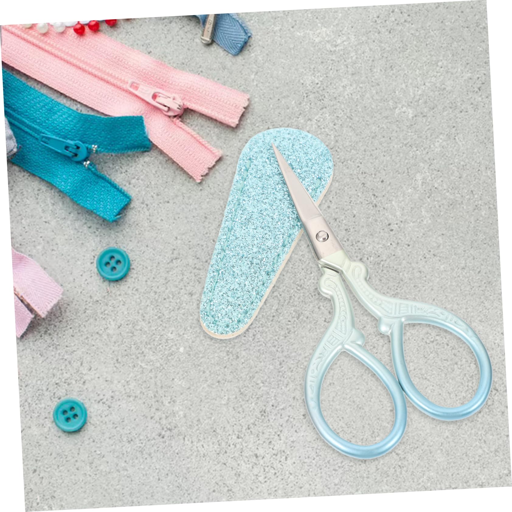 NUOBESTY 4stücke Kreative Stickschere Mit Schutzabdeckung Kleine Fadenschneider Für Diy Basteln Schule Ergonomisches Design Langlebiges Metall Für Scrapbooking Und Papierkunst Glitzernde
