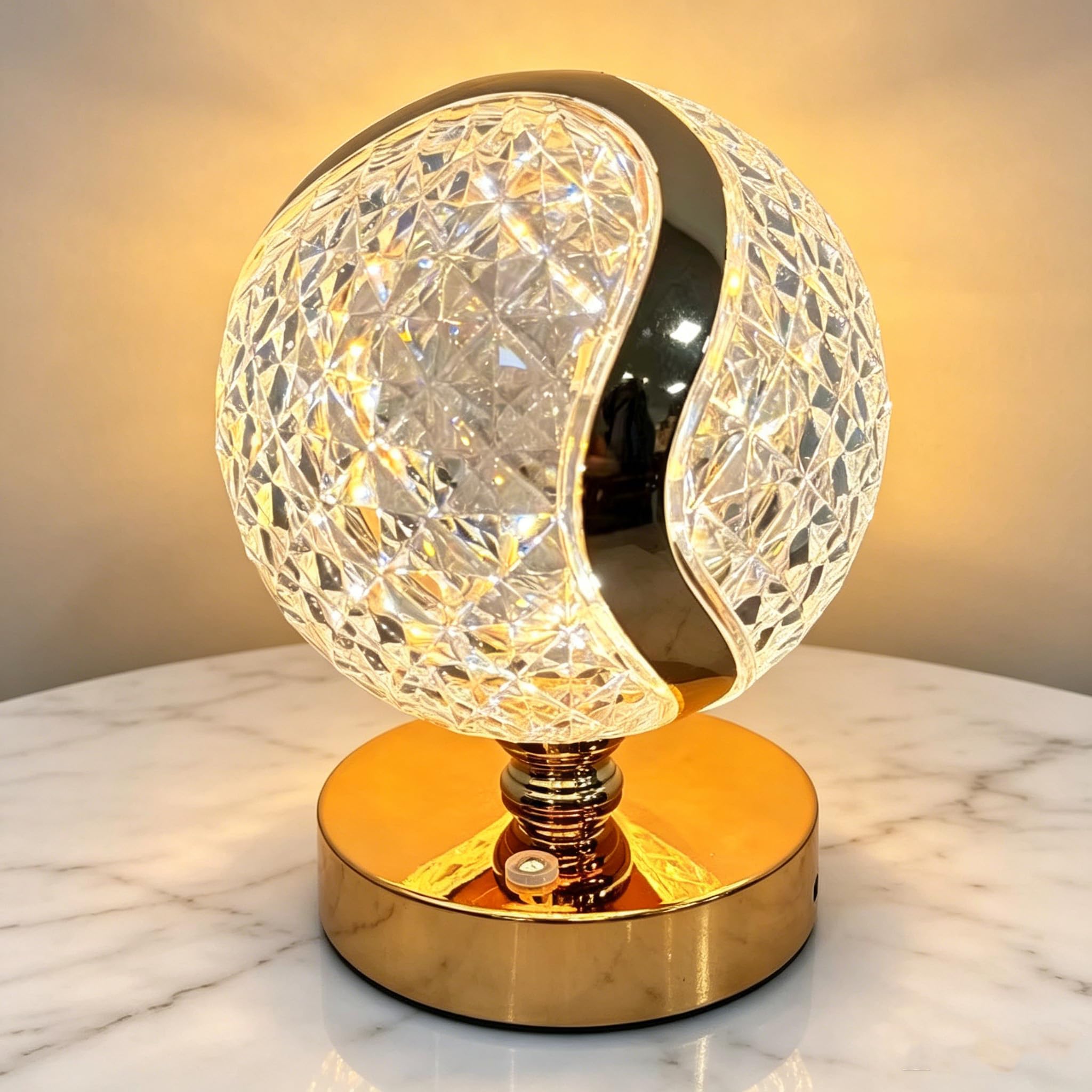 Maimeili Diamond Crystal Table Lamp Stepless Dimmable Desk Lamp — image 1