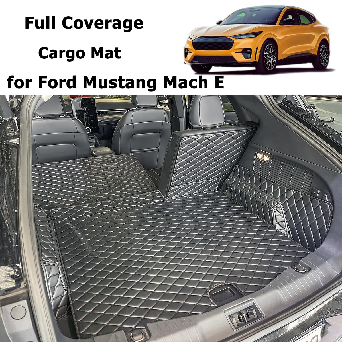 Snapklik.co : Floor Ats & Cargo Liner For Ford Ustang Ach-E 2025 2024 2023 2022 2021|TPE All - Foto 3