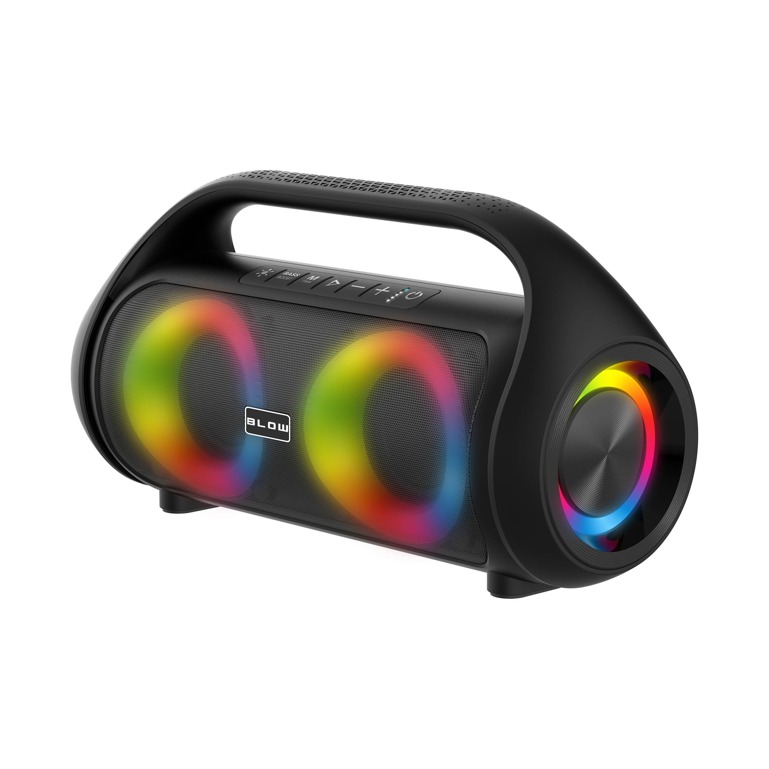 BLOW GŁOŚNIK BLUETOOTH PRZENOŚNY BEZPRZEWODOWY WODOODPORNY IPX5 RADIO FM USB RGB