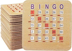 GSE Games & Sports Expert 5Ply Stitched Shutter Bingo Cards, Finger-Tip Shutter Slide Bingo Cards, Easy-Read Large Print Bingo Cardboard with Sliding Windows (25-Pack)