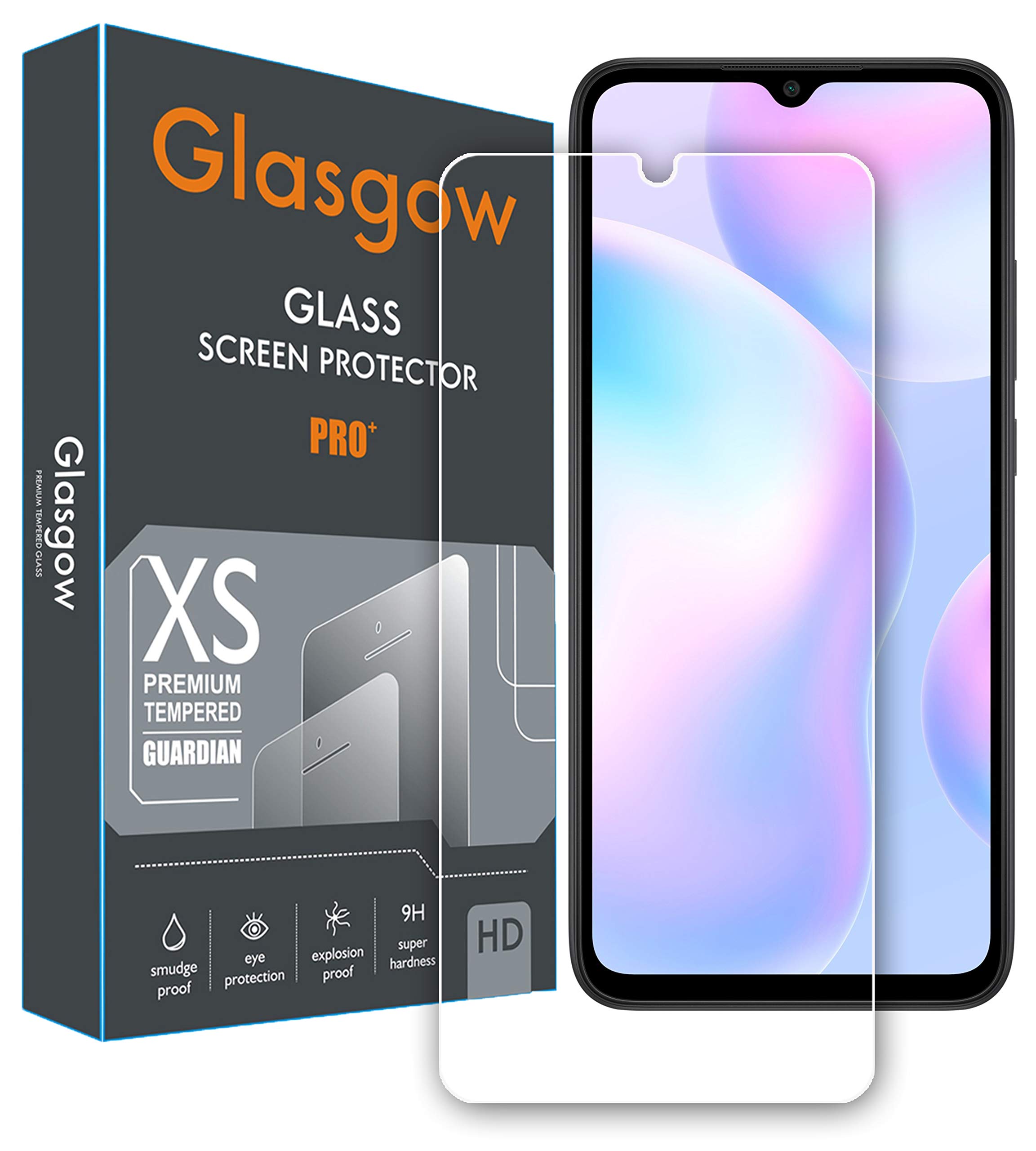 Glasgow Full Protection Tempered Glass for Mi Redmi 9 Prime [Anti-Scratch] [Gorilla] [Free Cleaning Kit Included] (B08K2S6CRF) Amazon Price History, Amazon Price Tracker
