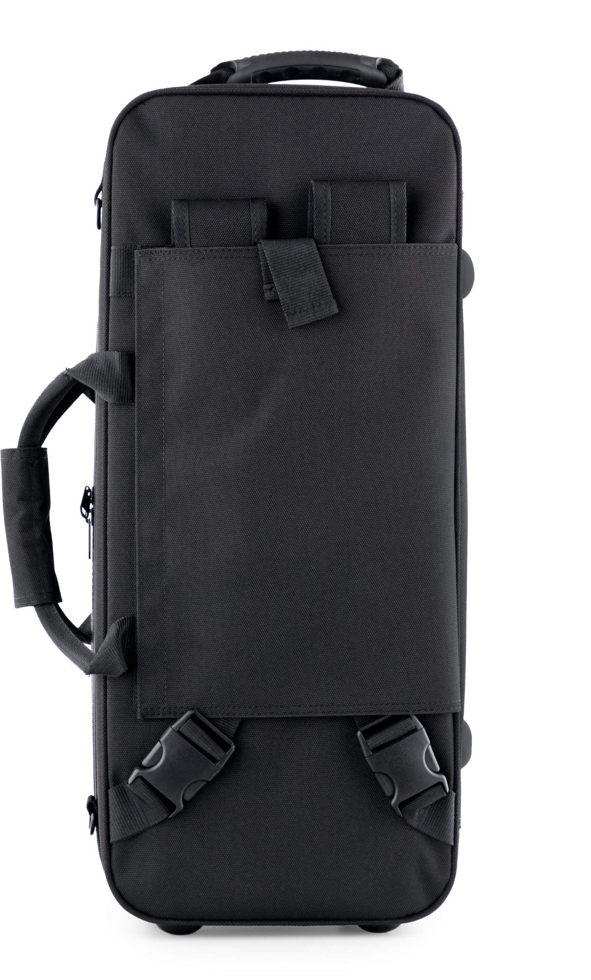 Étui Léger Lechgold pour saxophone alto - rembourrage thermique, poche extérieure, harnais sac à dos, compartiments séparés pour S-Bow, embouchure et accessoires - noir.