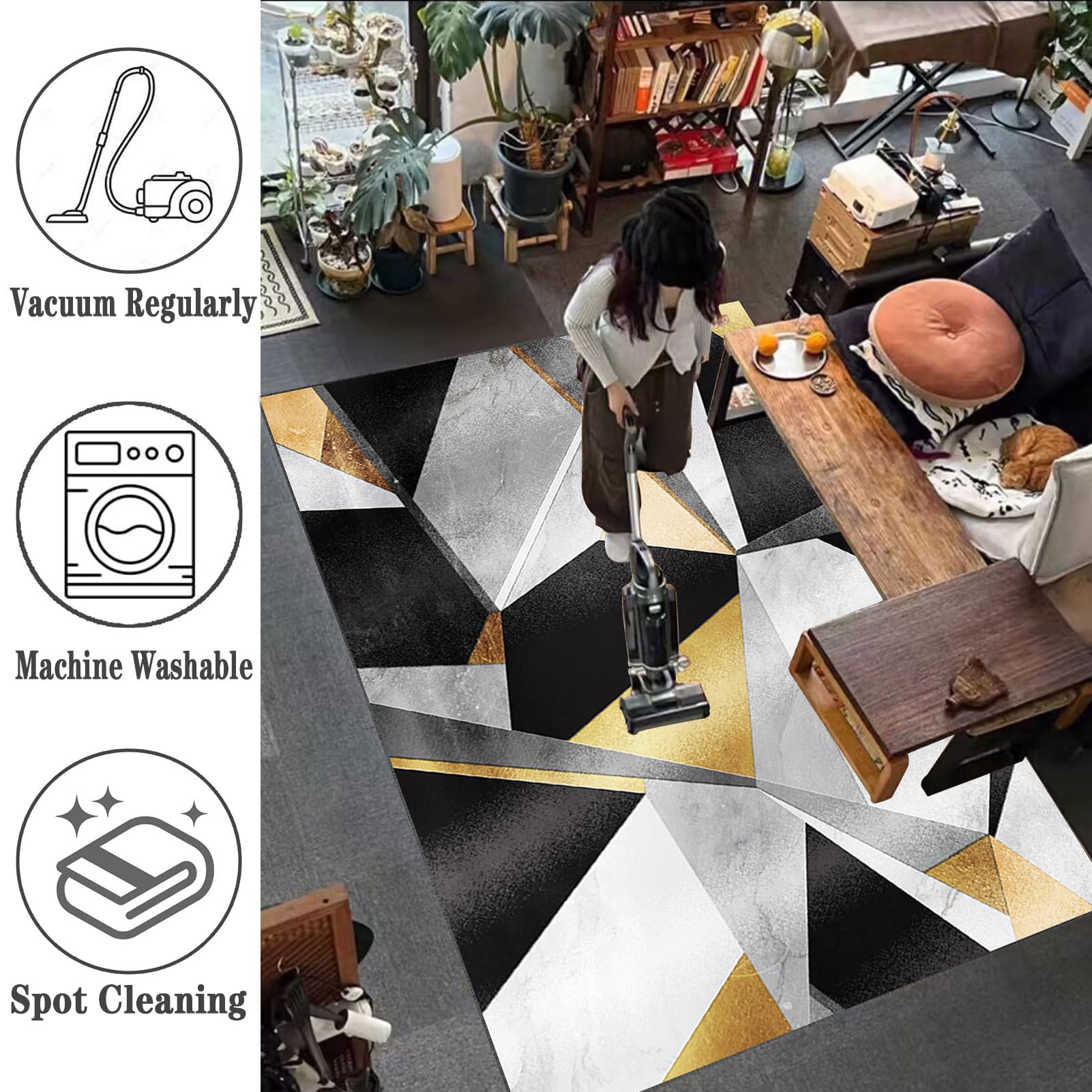VETCS Gaming Stuhl Unterlage, Bürostuhl Unterlage, Bodenschutz Matte für Bürostuhl, Schreibtischstuhl Unterlage für zu Hause, Bodenschutzmatte für Hartböden, Gaming Teppich für Parkett 100 x 140 cm