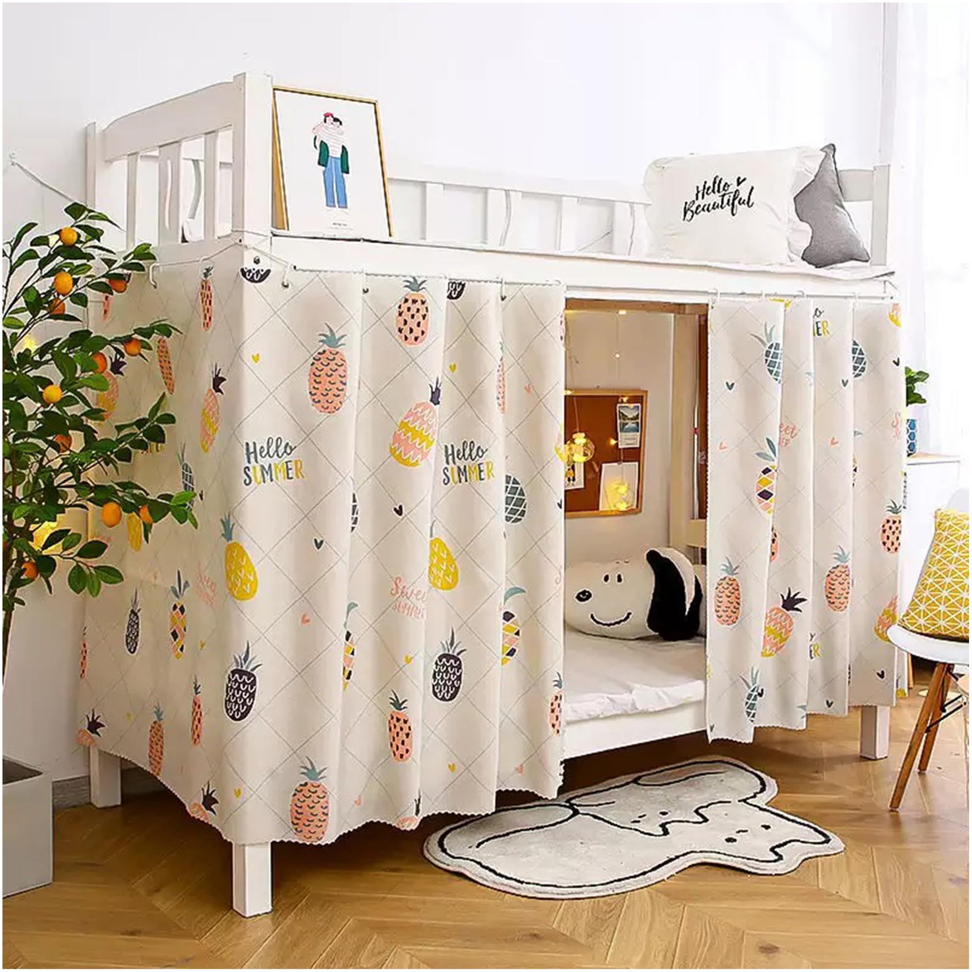 Dorm Home Bunk Nets Bed Curtains Cloth Bed Canopy Blackout Students Curtain Shading Nets Breathable Dustproof Single Sleeper