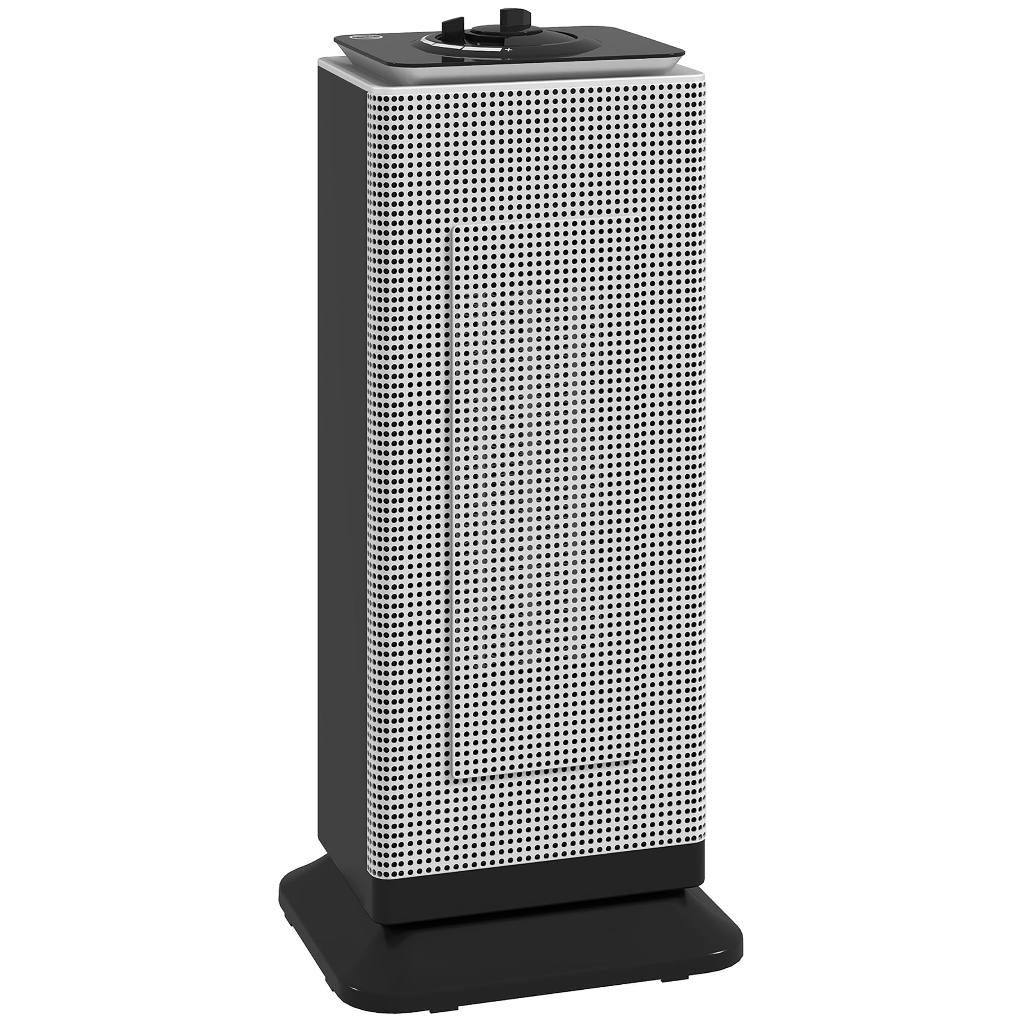 HOMCOM Calefactor Eléctrico Bajo Consumo Cerámico 2000W PTC 3 Modos Negro | Termostato Regulable, Oscilación de 55°, Protección contra Vuelcos y Sobrecalentamiento, para 15㎡ en Dormitorio