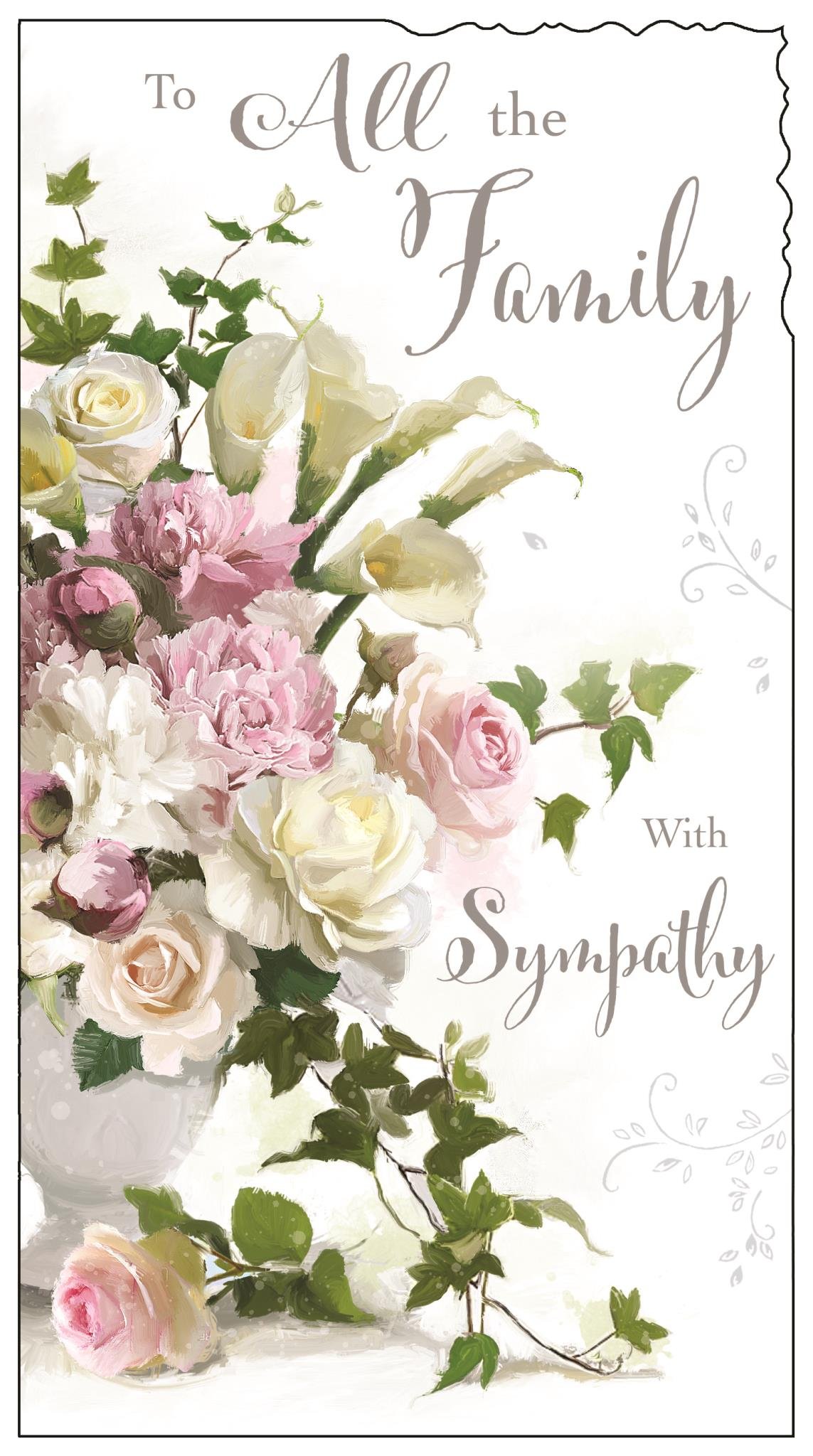 Jonny Javelin To All The Family With Sympathy Flowers Card