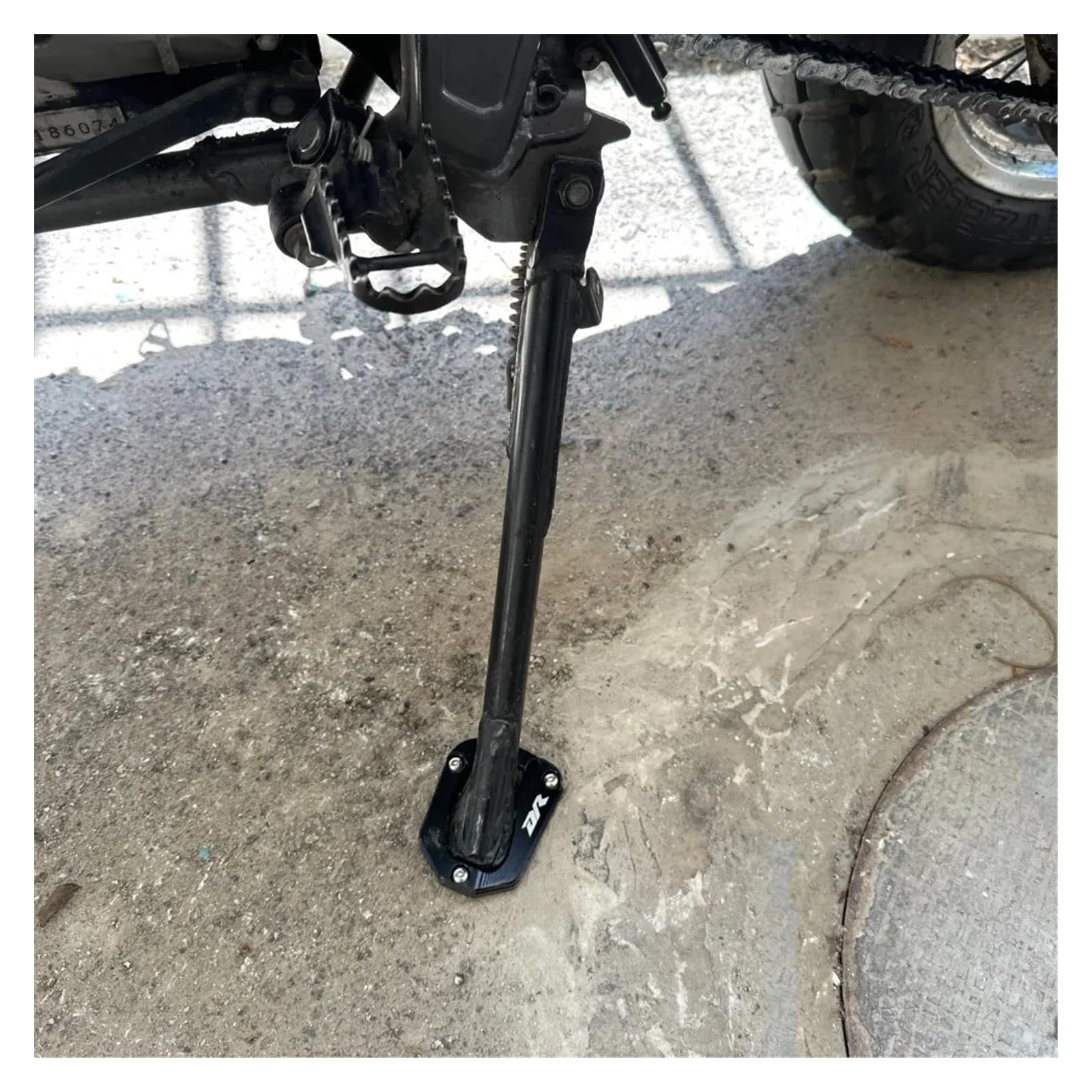 Moto Supporto Laterale pada Per SUZUKI DR650 DR650S DR650SE 1996-2024 DR 650S Motociclette Piastra Di Estensione Cavalletto Laterale Piede Accessori Estensione Del Cavalletto