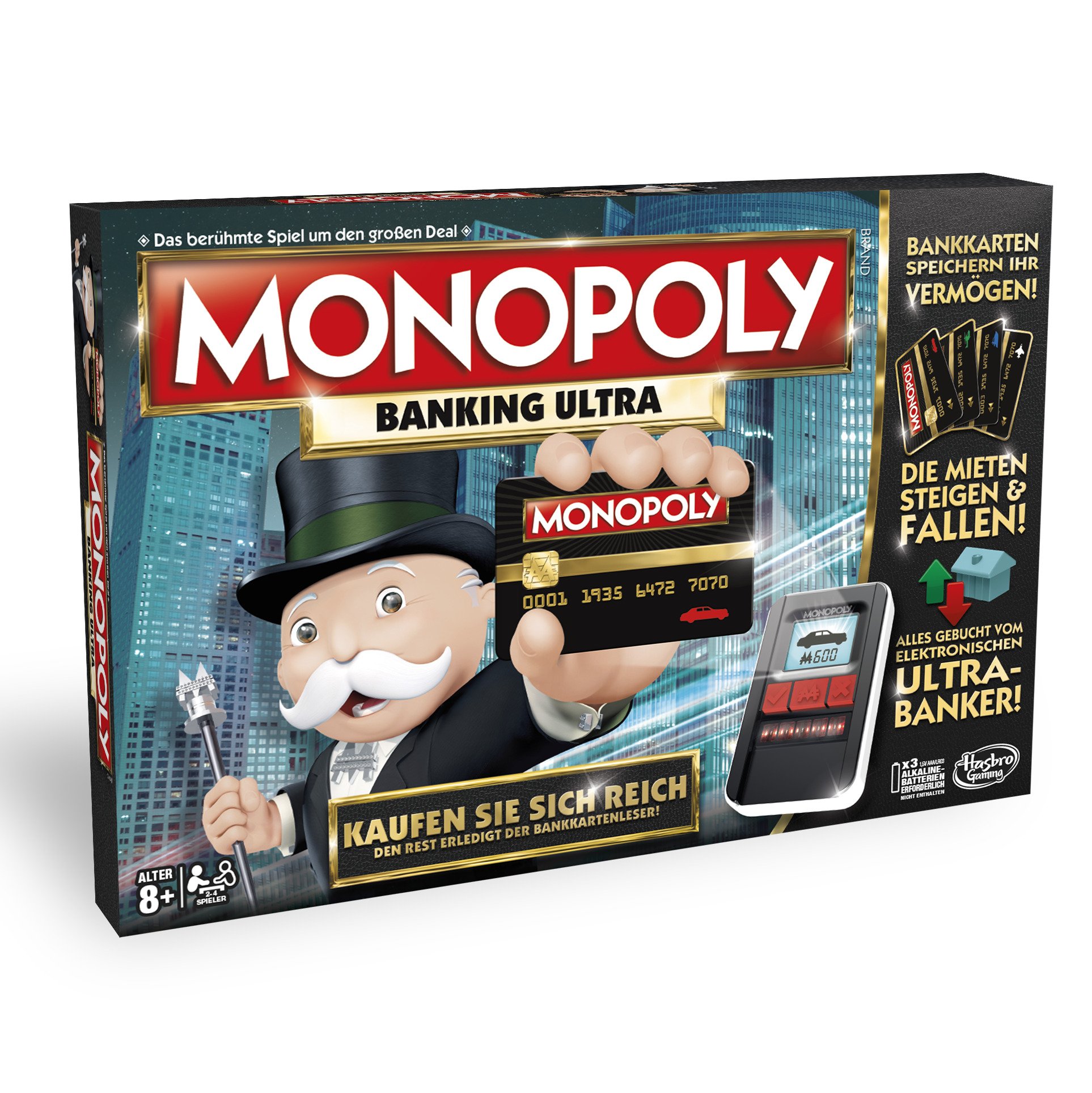 Hasbro Gaming B6677156 - Monopoly Banking Ultra österr. Version Familienspiel