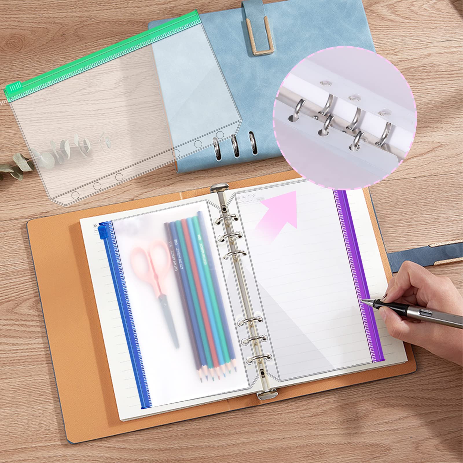 Pages Transparentes Recharge 10 Pochettes A5 Pour Classeur - Range Photos & Cartes | Pages Transparentes Feuille Reliure A5