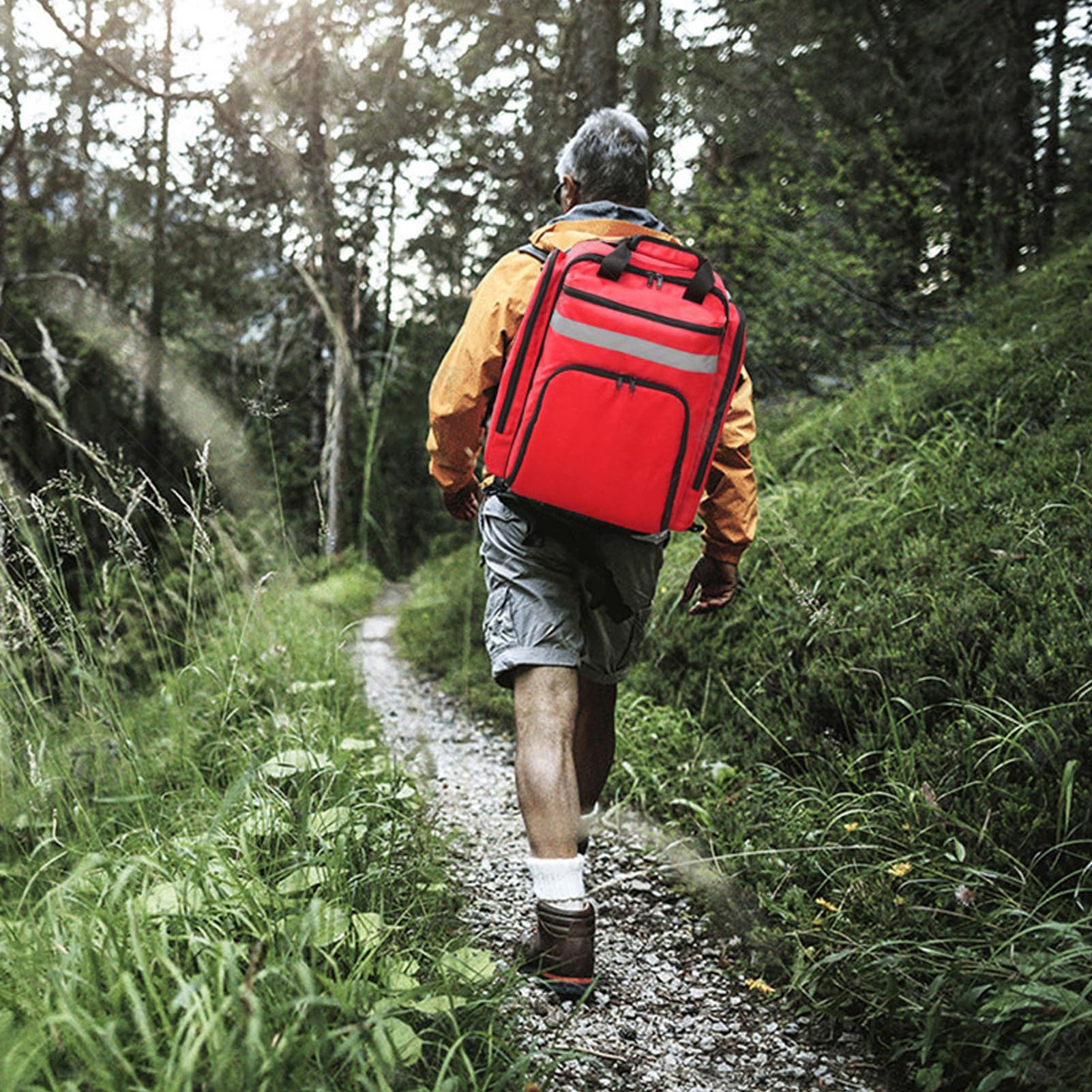 GOTOTOP Outdoor First Aid Bag, First Aid Backpack, Emergency Trauma Bag, Large Capacity, For Camping, Cycling, Hiking, Daycare Outdoors 14.2 x 7.9 x 17.3in