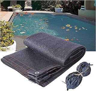 2021 Upgraded Swimming Pool Leaf Net Cover Protective Rectangular Fine Mesh with 3m-10m Rope Versatile,Lightweight and Durable In-ground Pool Leaf Blanket Cover|Keeps Leaves Out of Your Pool