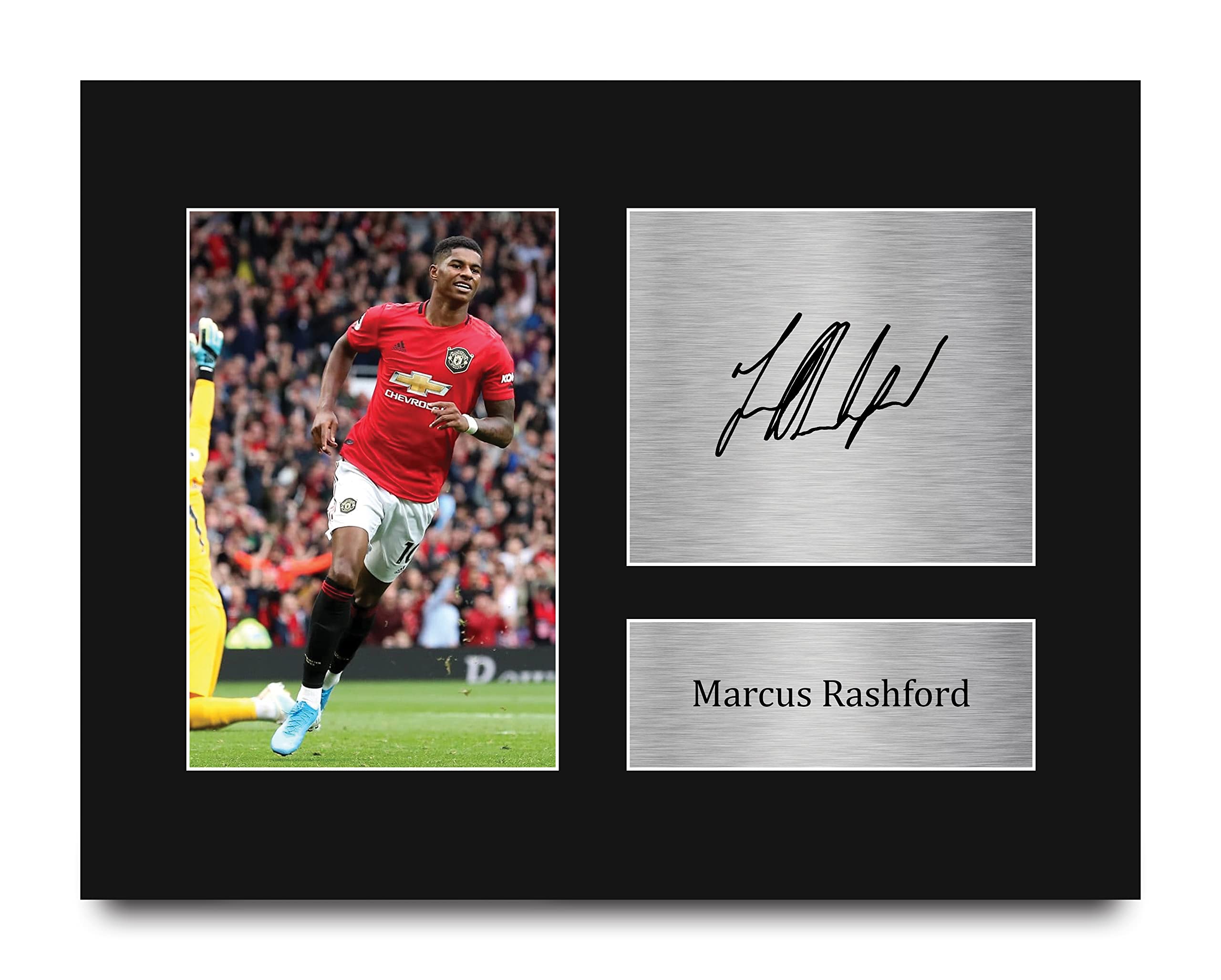 HWC Trading USL Marcus Rashford Man Utd Gifts Printed Signed Autograph Picture for Soccer Fans and Supporters - US Letter Size