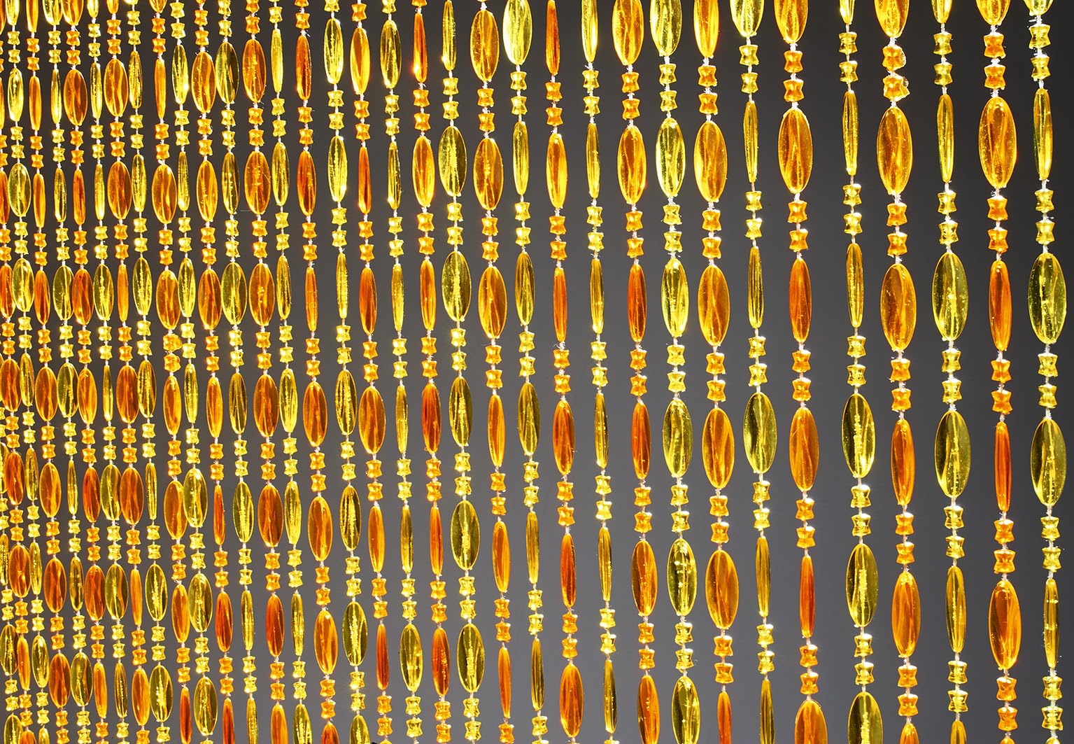 Kobolo Türvorhang ORANGE aus Kunststoff, 90x200 cm, Vorhang, Perlenvorhang, Insektenschutz, Dekovorhang für Tür, Balkon, Terrasse, Küche & Kinderzimmer