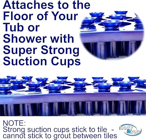 Miniatura 3 de Jabón Toes - Limpiador y masajeador de pies de tamaño de viaje (azul perla) - El cepillo para pies limpia y revitaliza los pies sin doblarse y