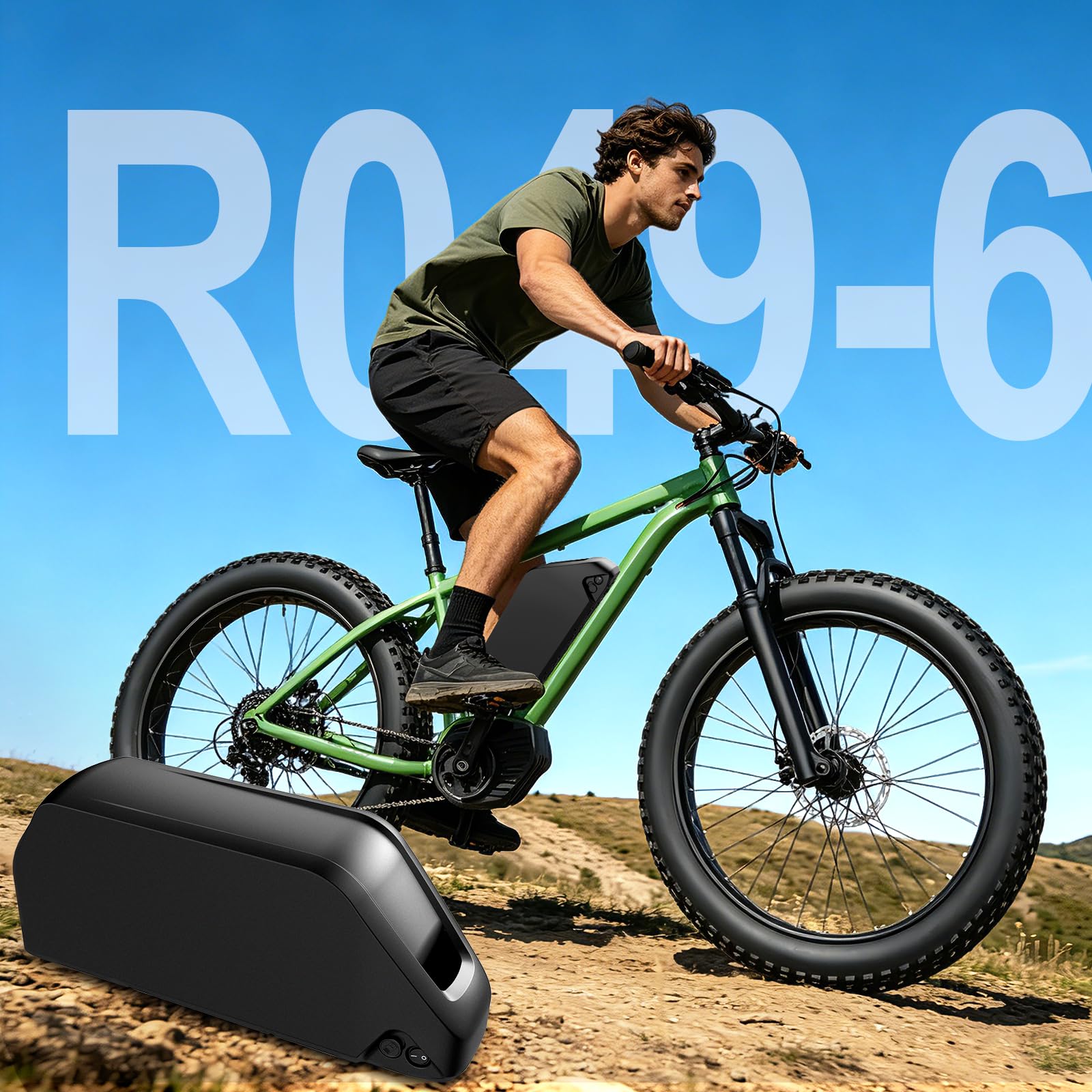 Batteria per bici elettrica 48V 25Ah da montare sul telaio - Hailong Batteria Shark agli ioni di litio per moto da 250 W 500 W 750W1000W 1500W
