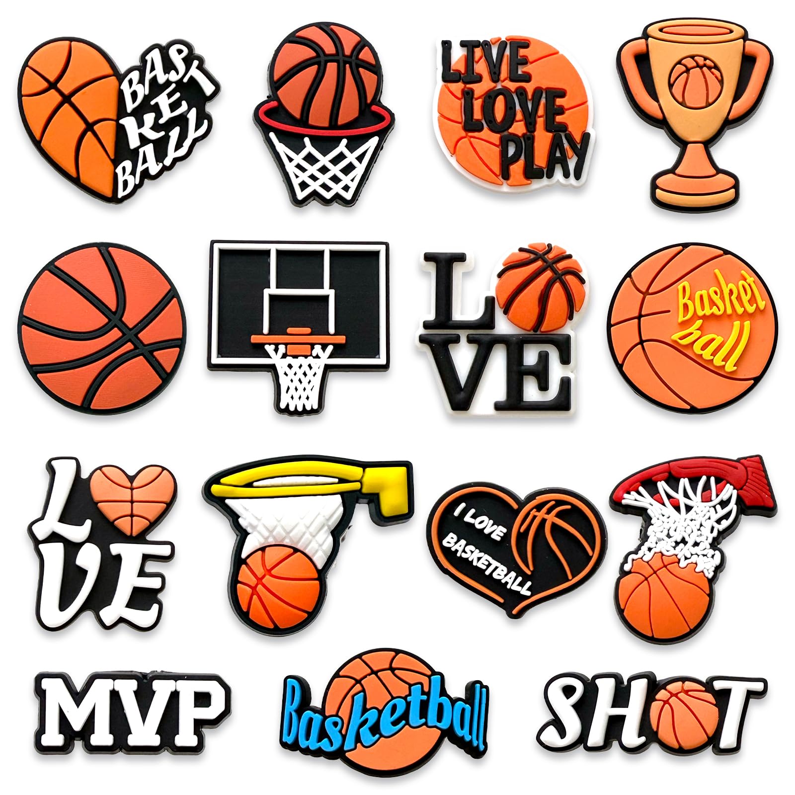 Sports Shoes Charms Decoration, Ball Cheerleading Fitness Softball Running Baseball Gymnastics Ballet Tennis Soccer Swimming Volleyball Basketball